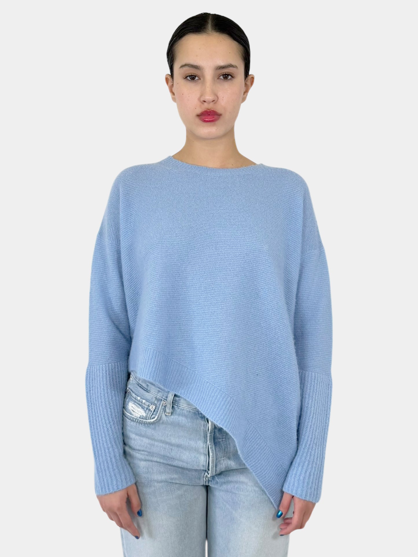 Asymmetrical Cashmere Silk Sweater - Size 42