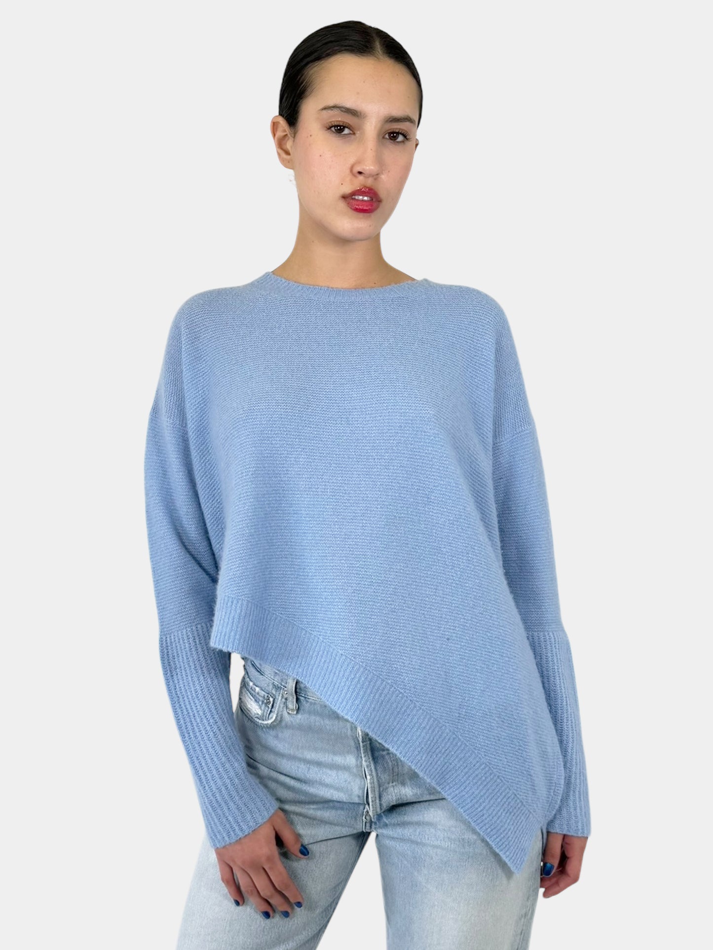 Asymmetrical Cashmere Silk Sweater - Size 42