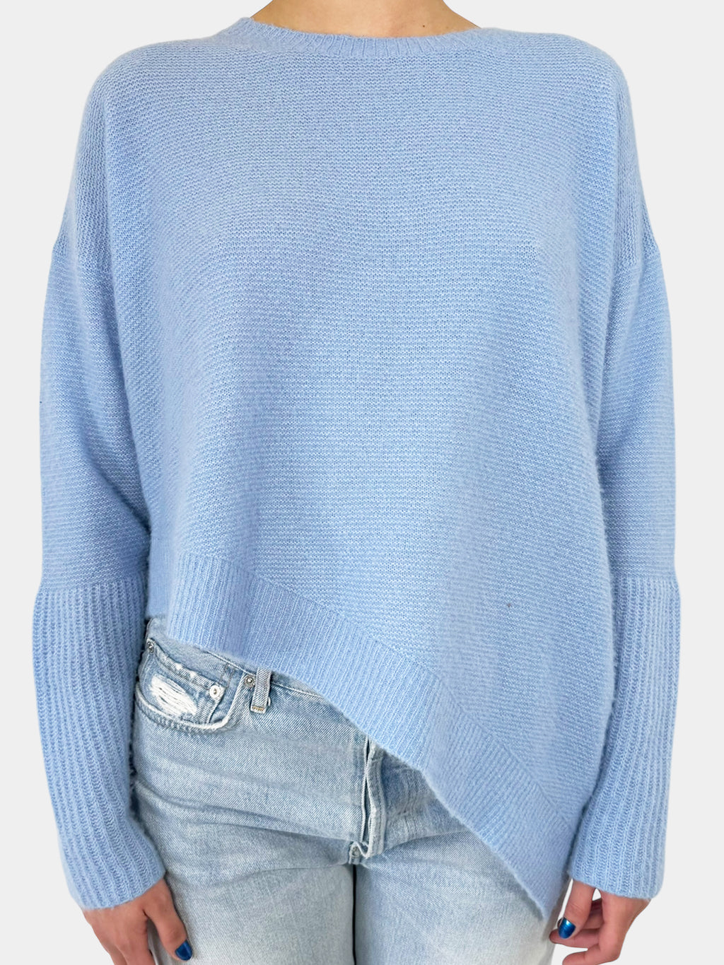 Asymmetrical Cashmere Silk Sweater - Size 42
