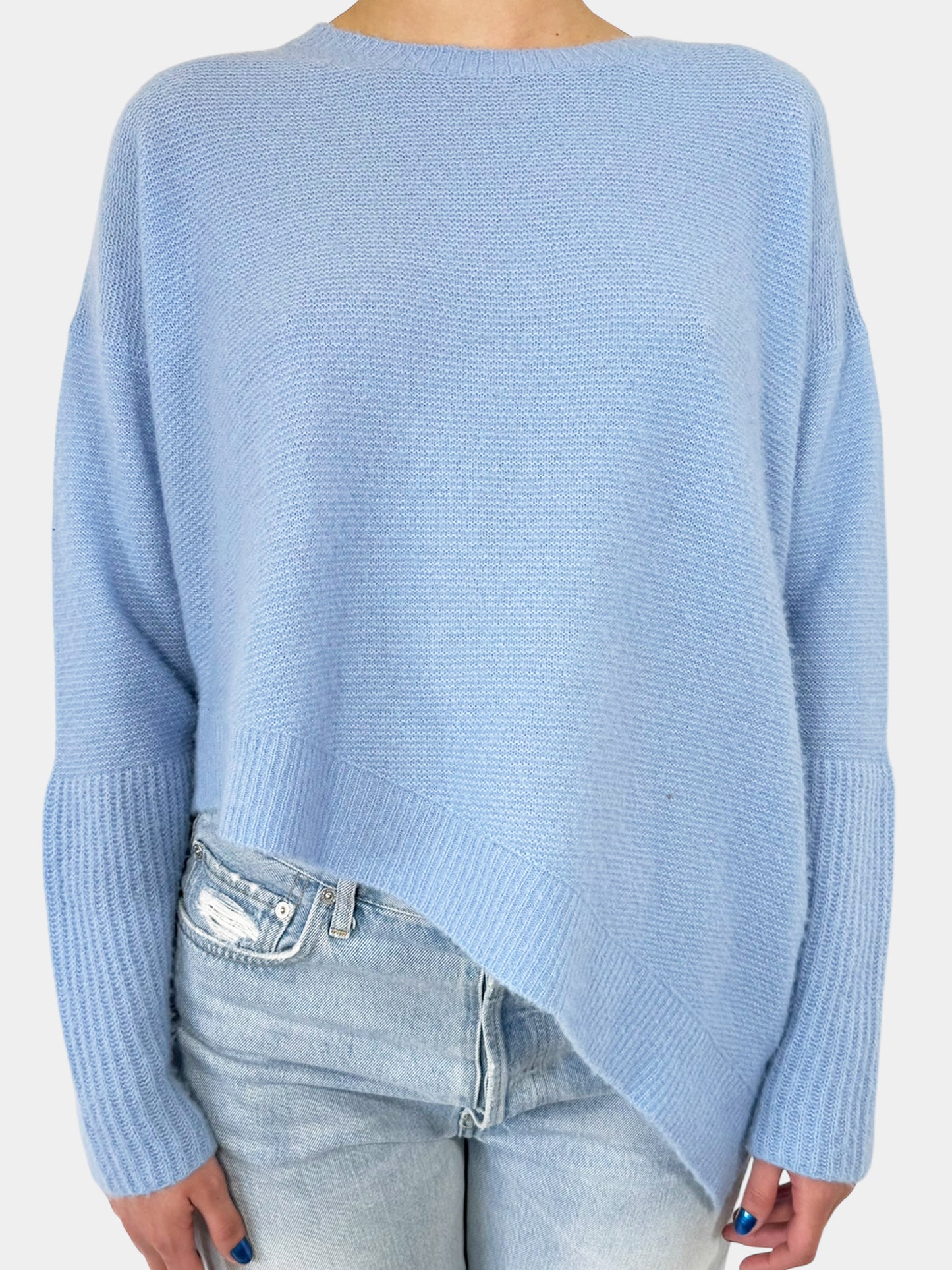 Asymmetrical Cashmere Silk Sweater - Size 42