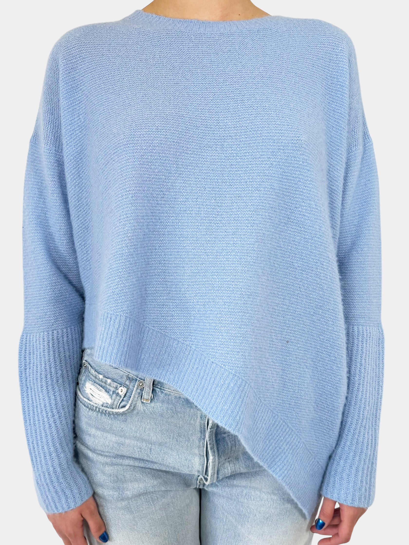 Asymmetrical Cashmere Silk Sweater - Size 42