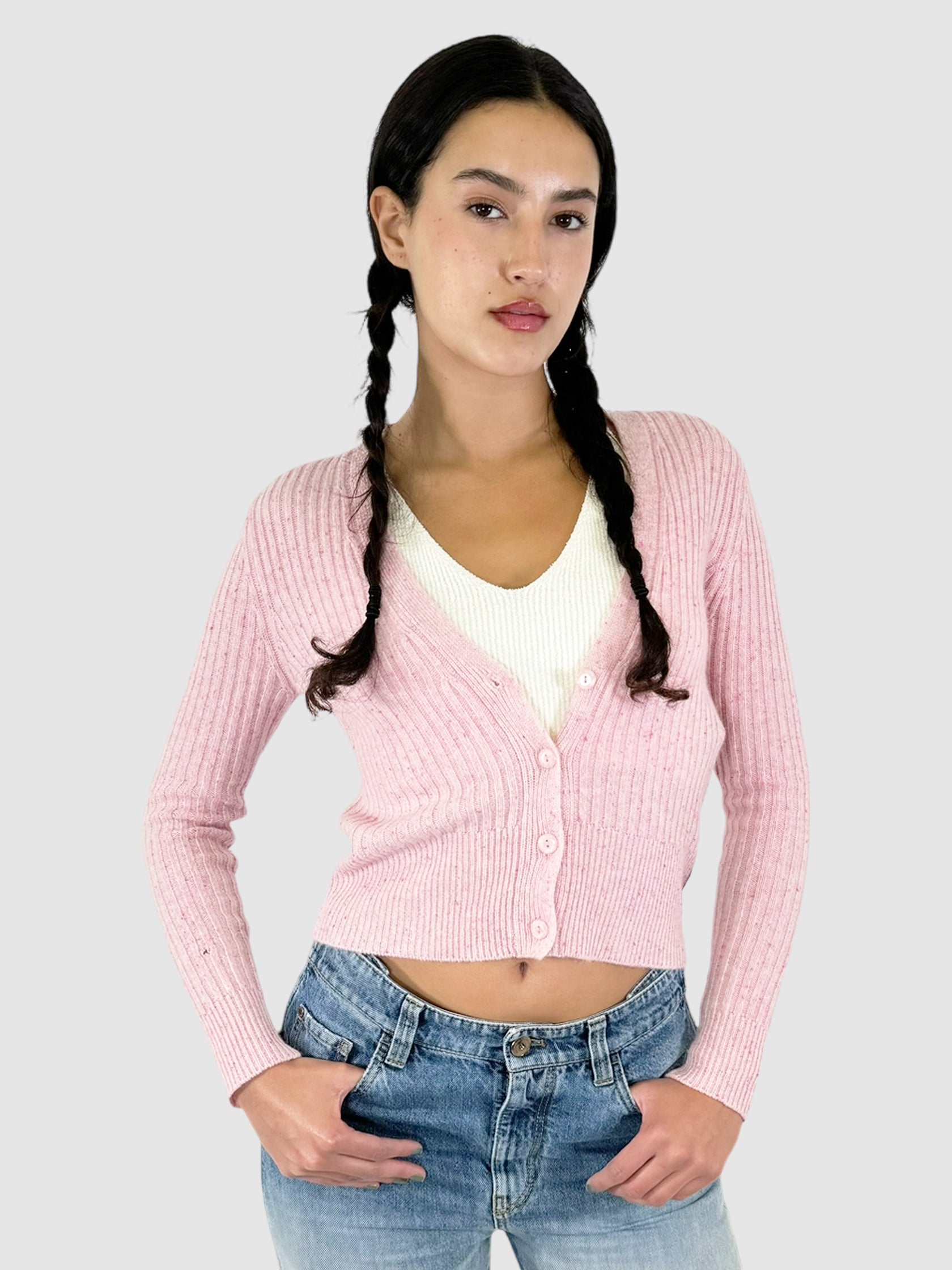 Cashmere Button-Up Cardigan - Size XS