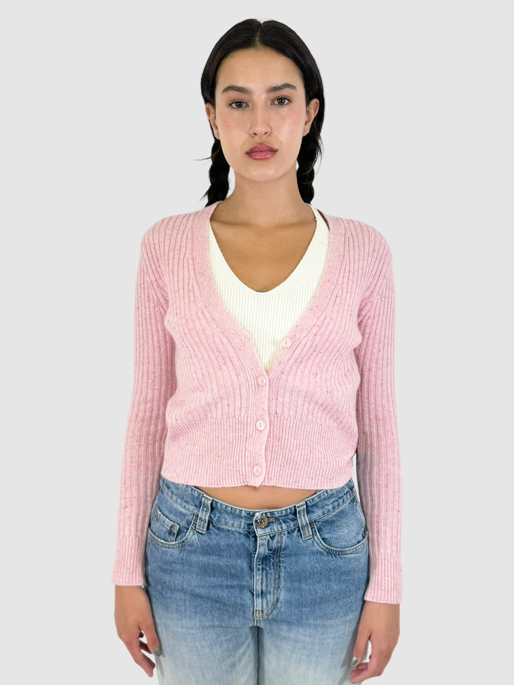 Cashmere Button-Up Cardigan - Size XS