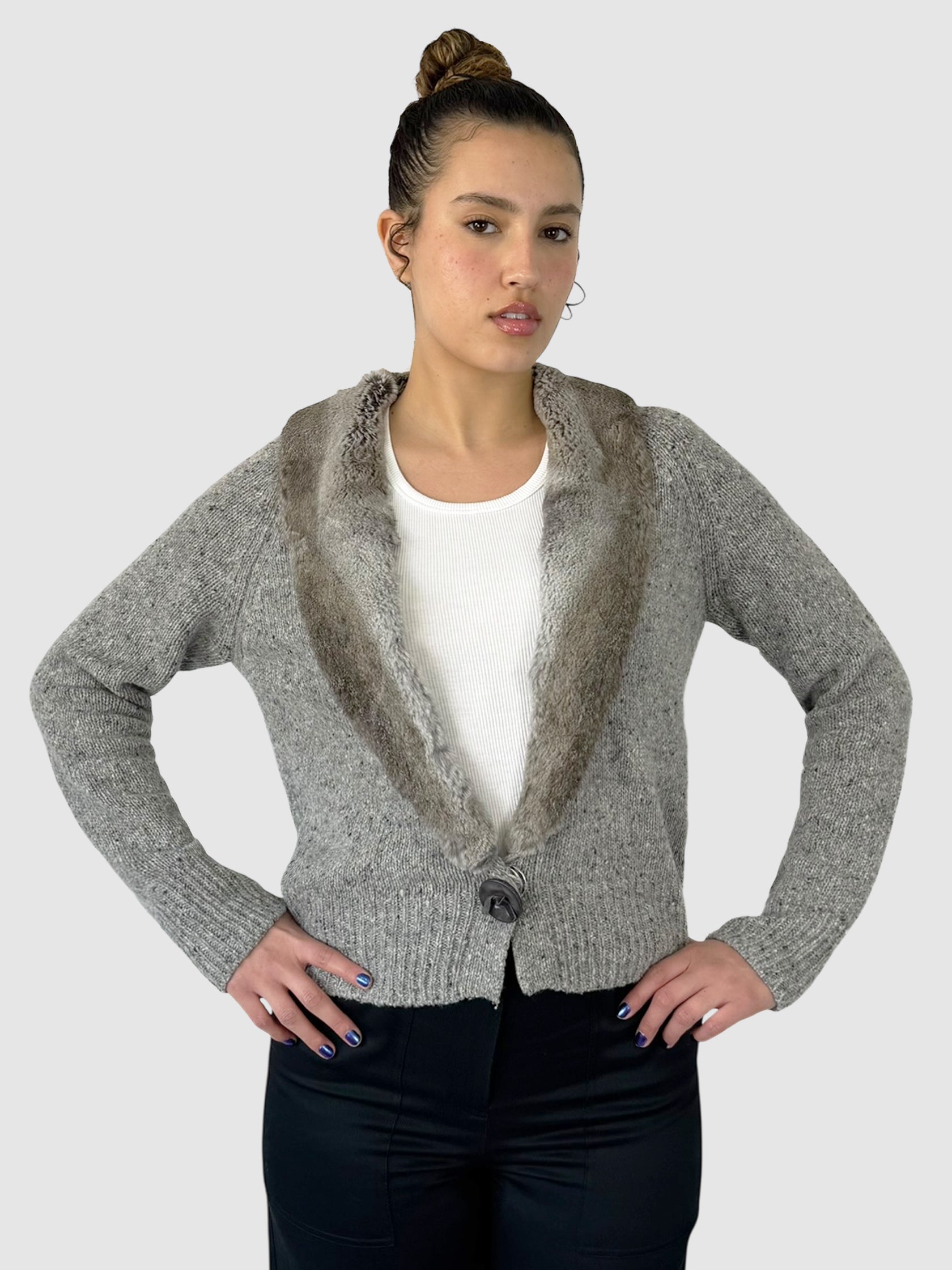 Detachable Fur Cardigan