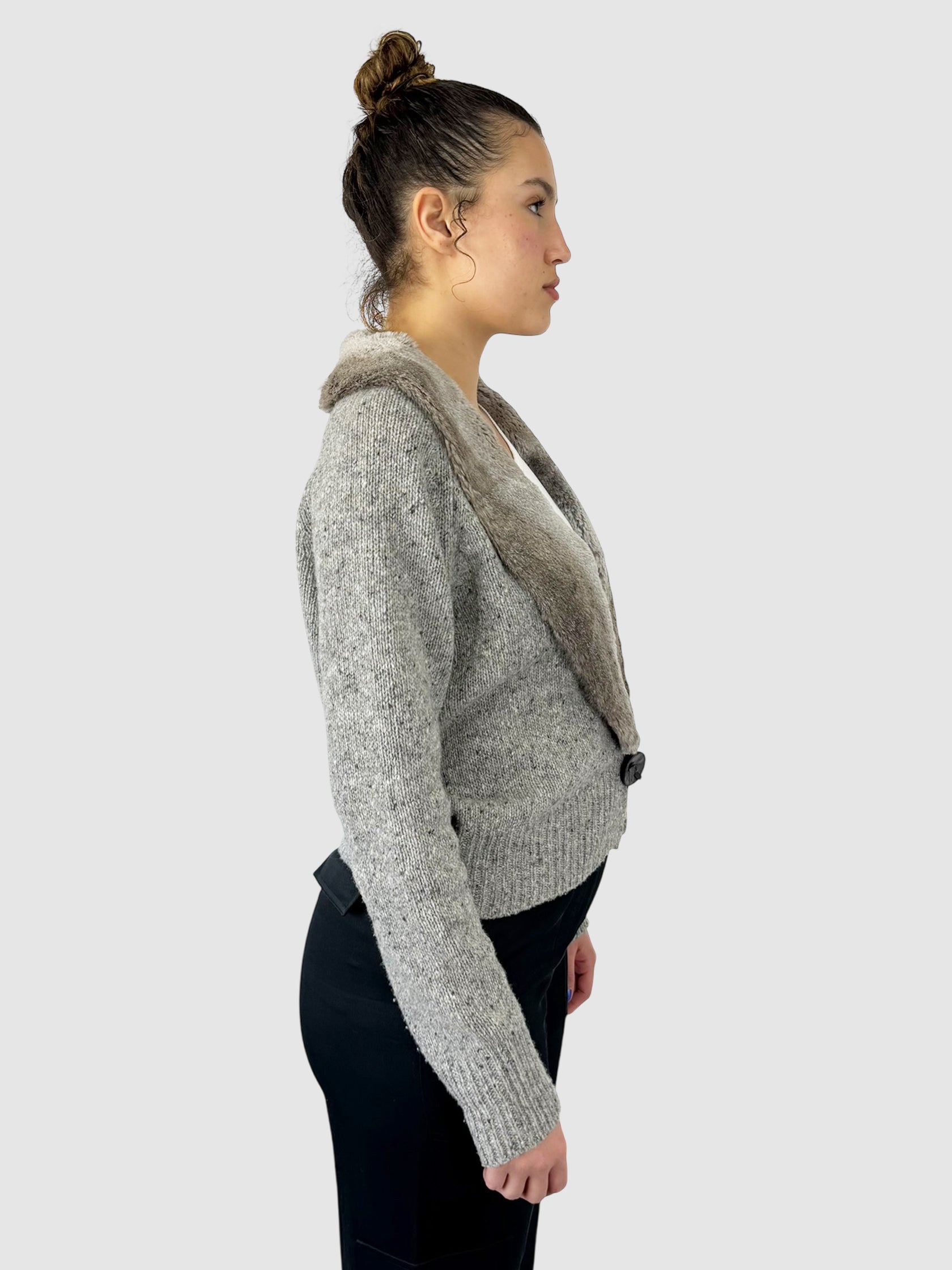 Detachable Fur Cardigan