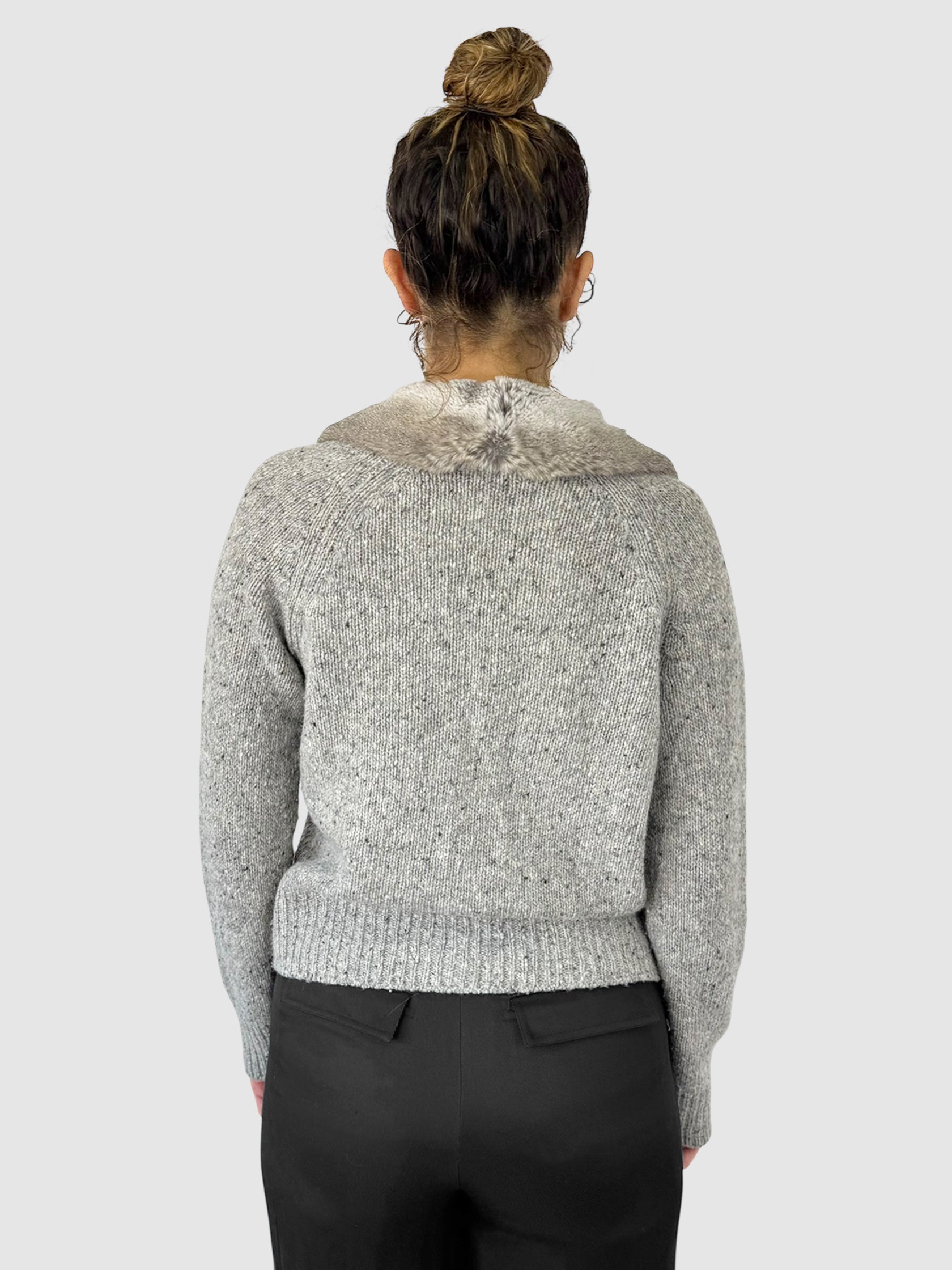 Detachable Fur Cardigan