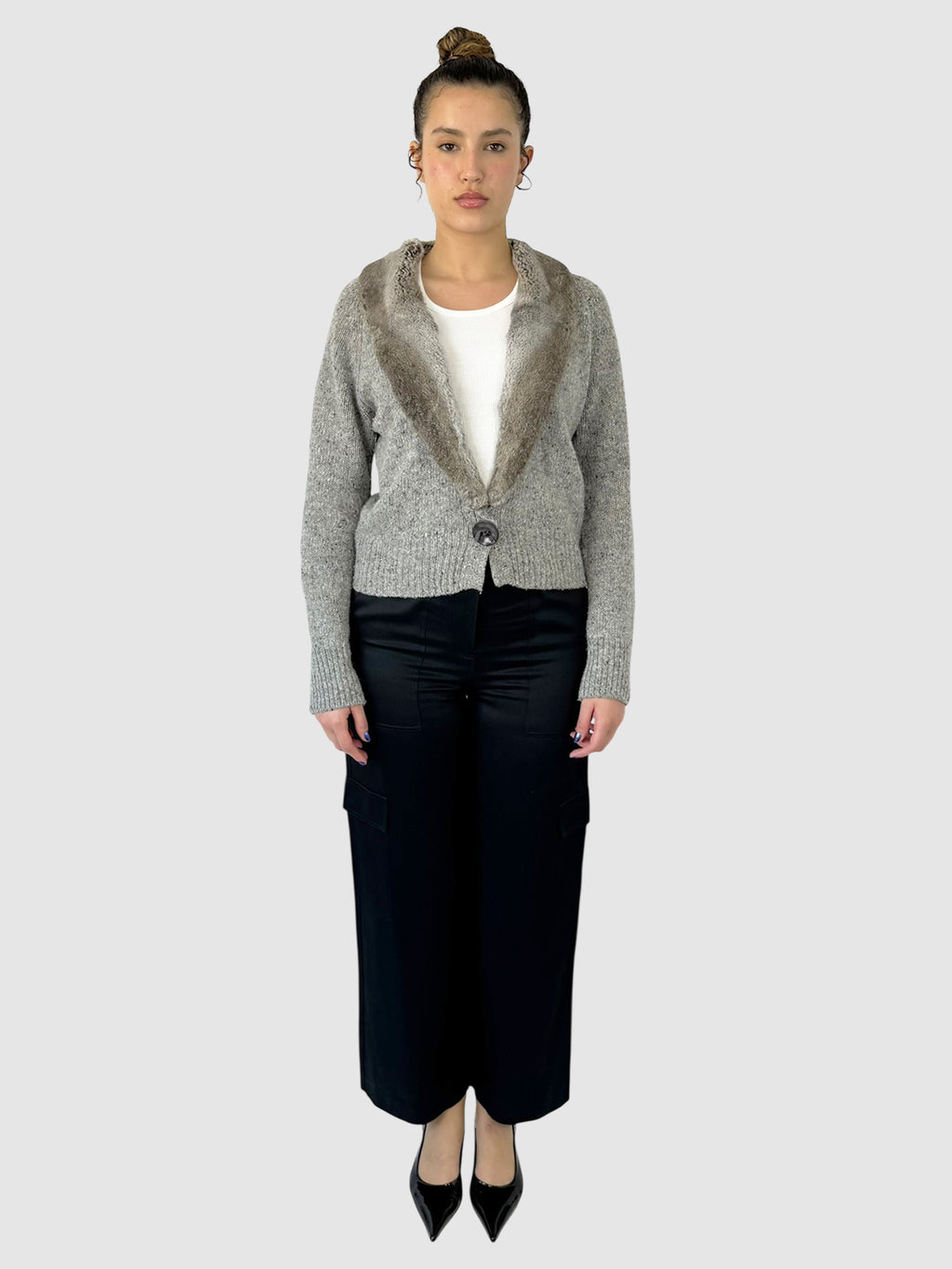 Detachable Fur Cardigan