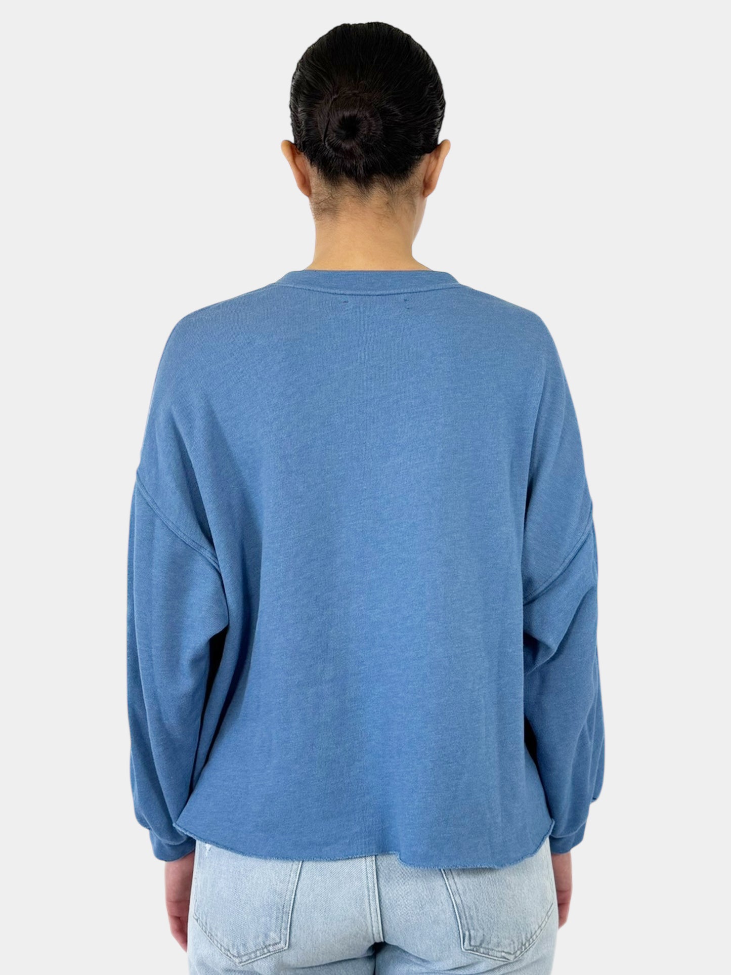 Raw Hem Crewneck Sweater - Size L