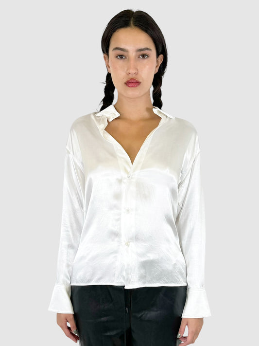 Satin Button-Up Top - Size 3