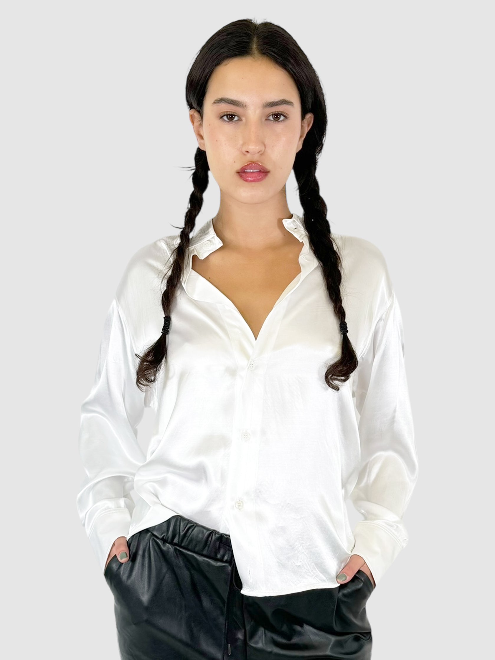 Satin Button-Up Top - Size 3