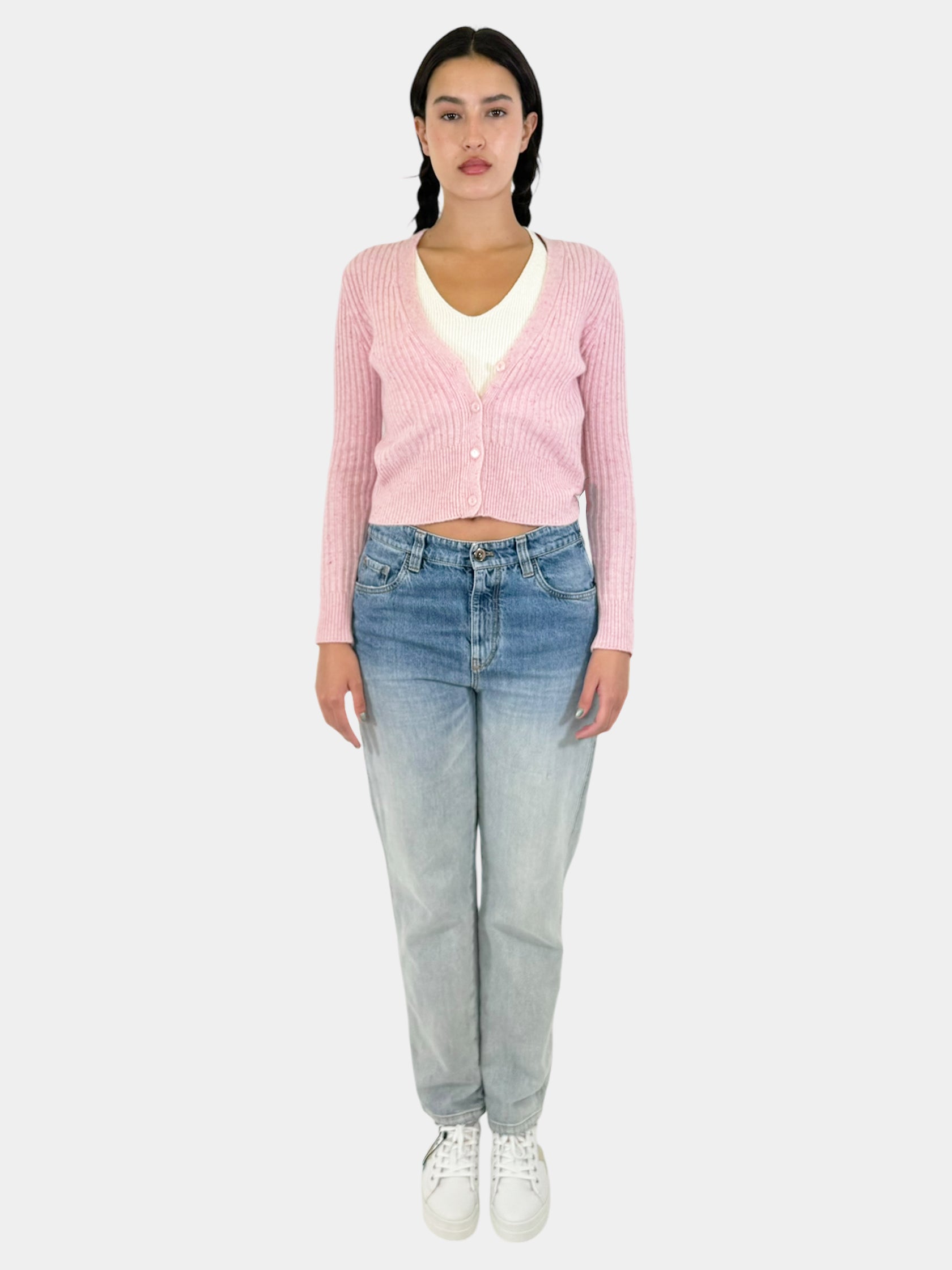 Cashmere Button-Up Cardigan - Size XS