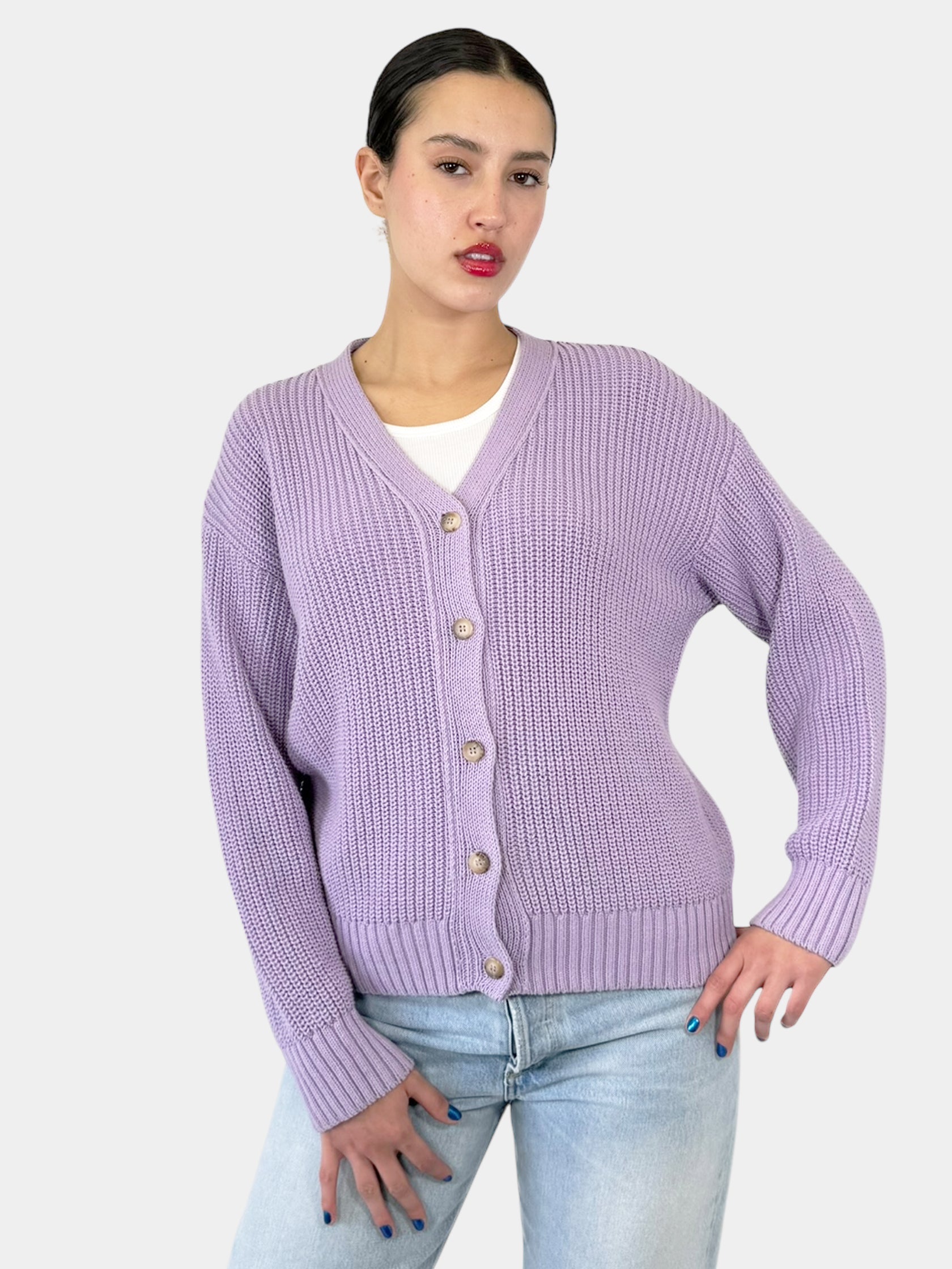 Knit Button-Up Cardigan