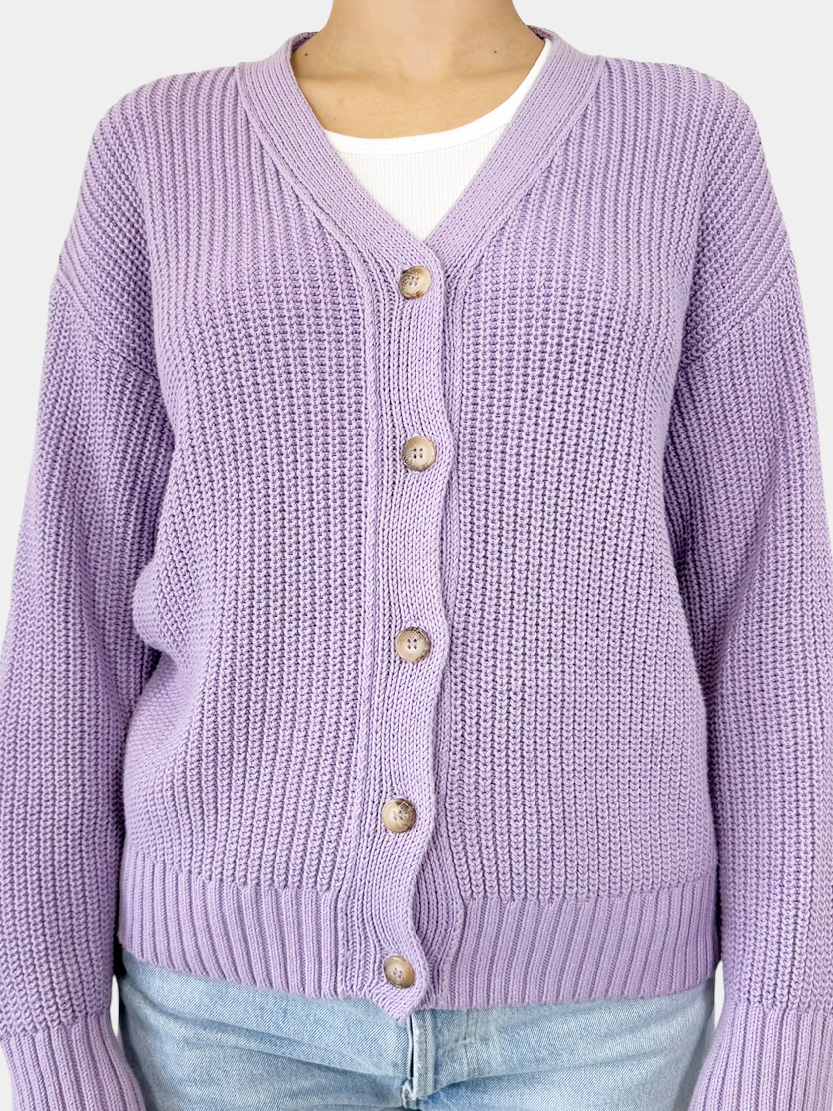 Knit Button-Up Cardigan