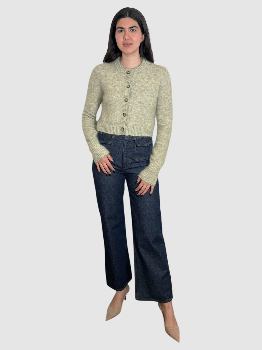 Mohair Cropped Cardigan