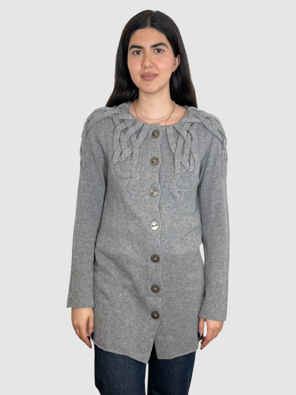 Button-Up Knit Cardigan