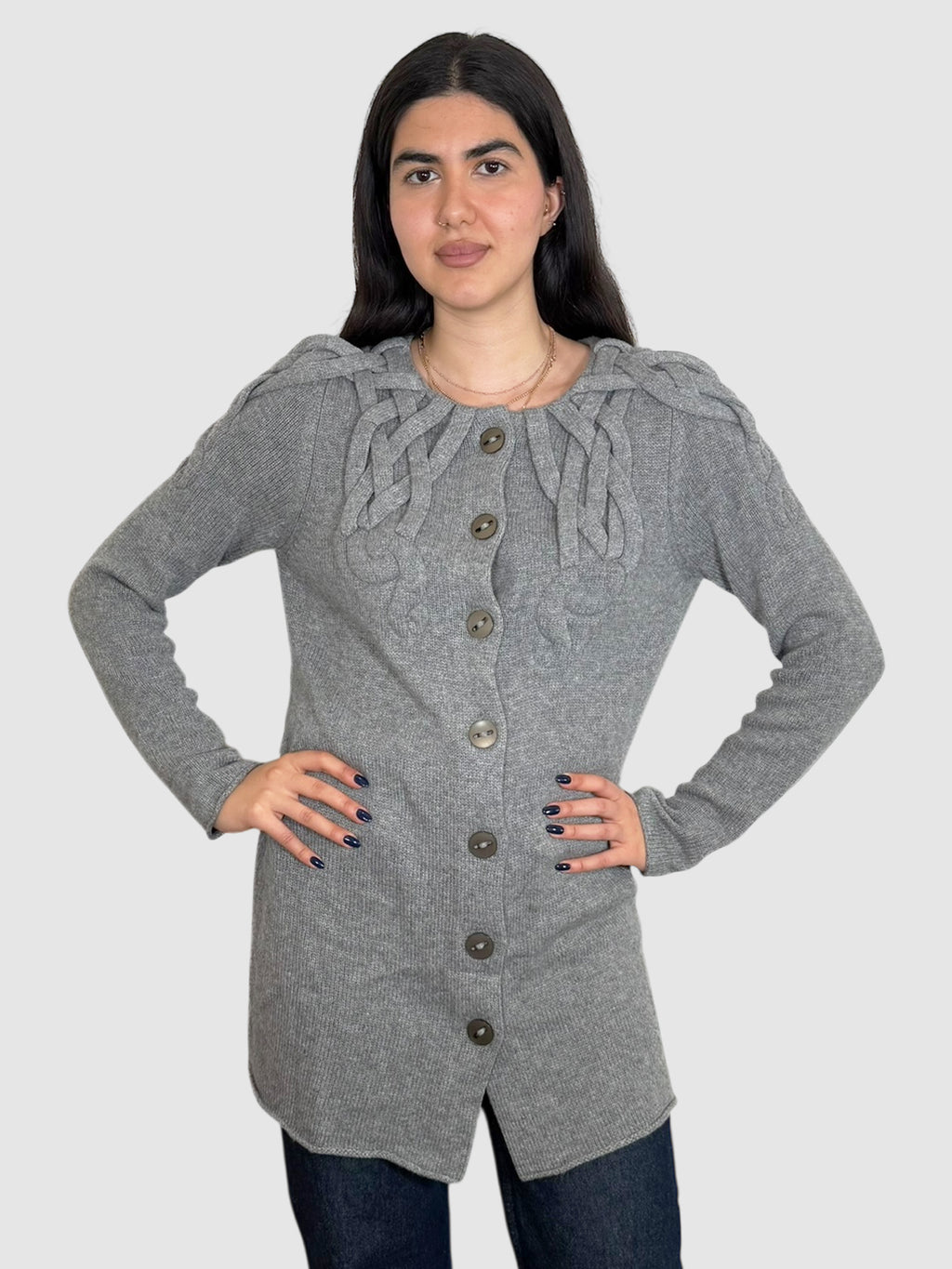 Button-Up Knit Cardigan