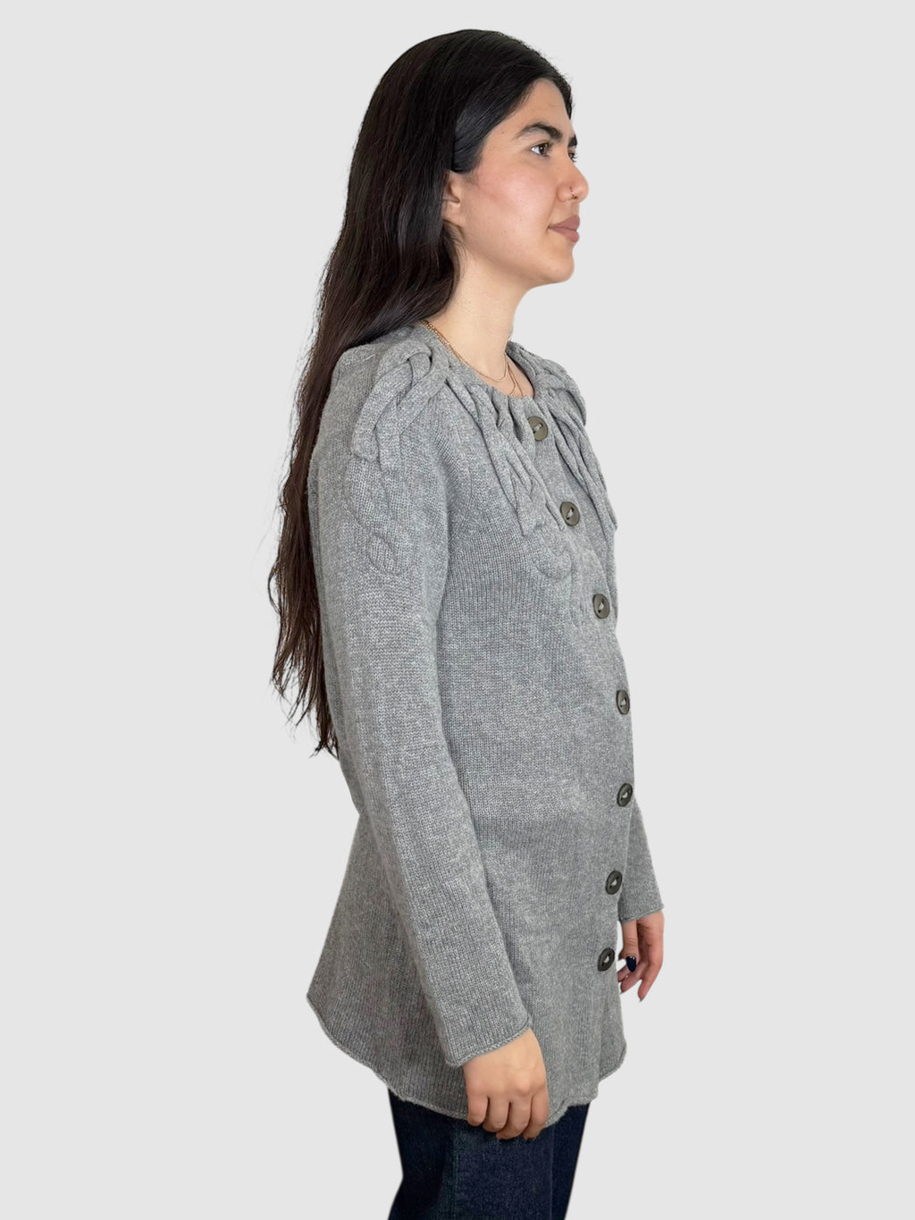 Button-Up Knit Cardigan