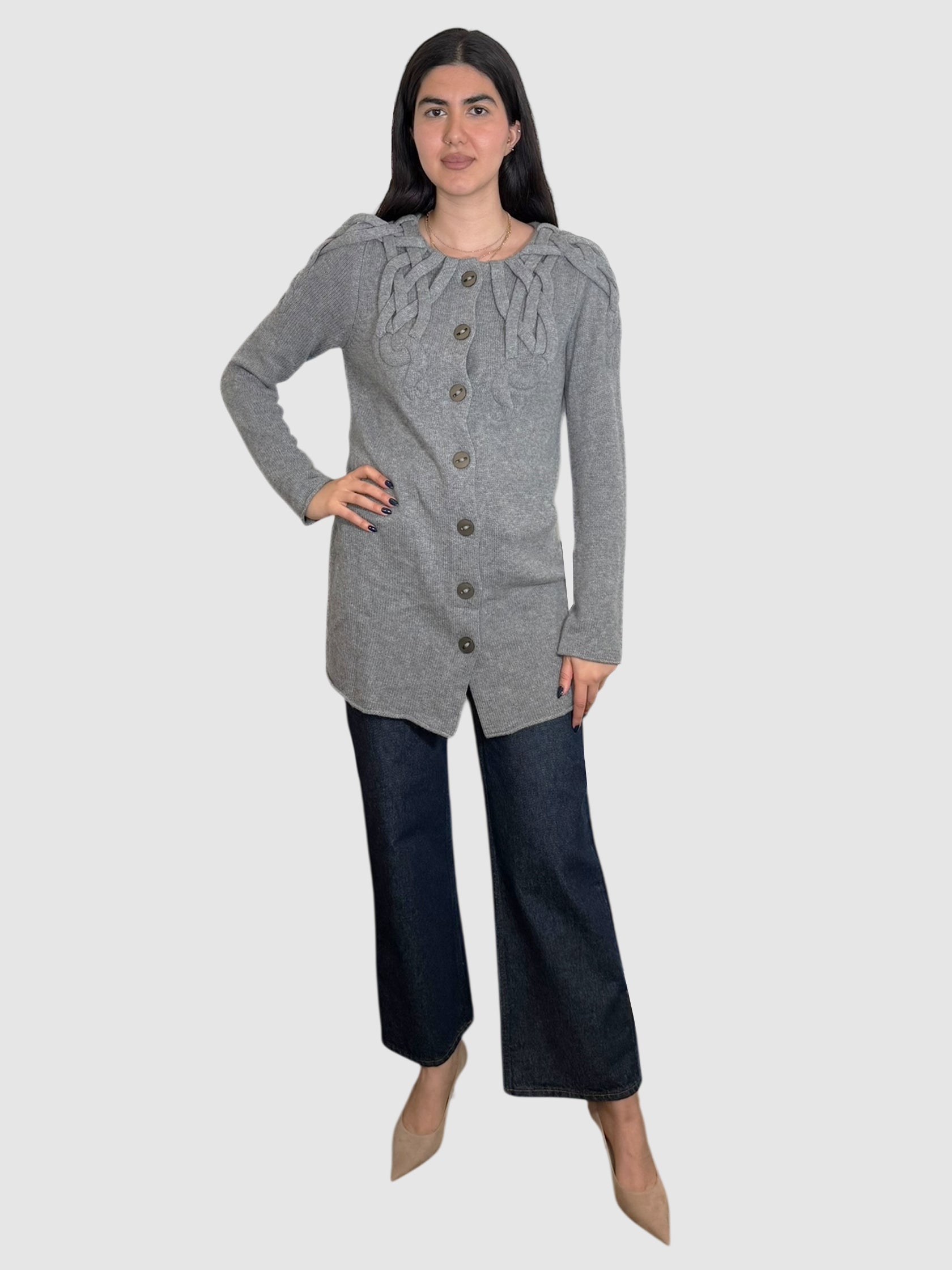 Button-Up Knit Cardigan