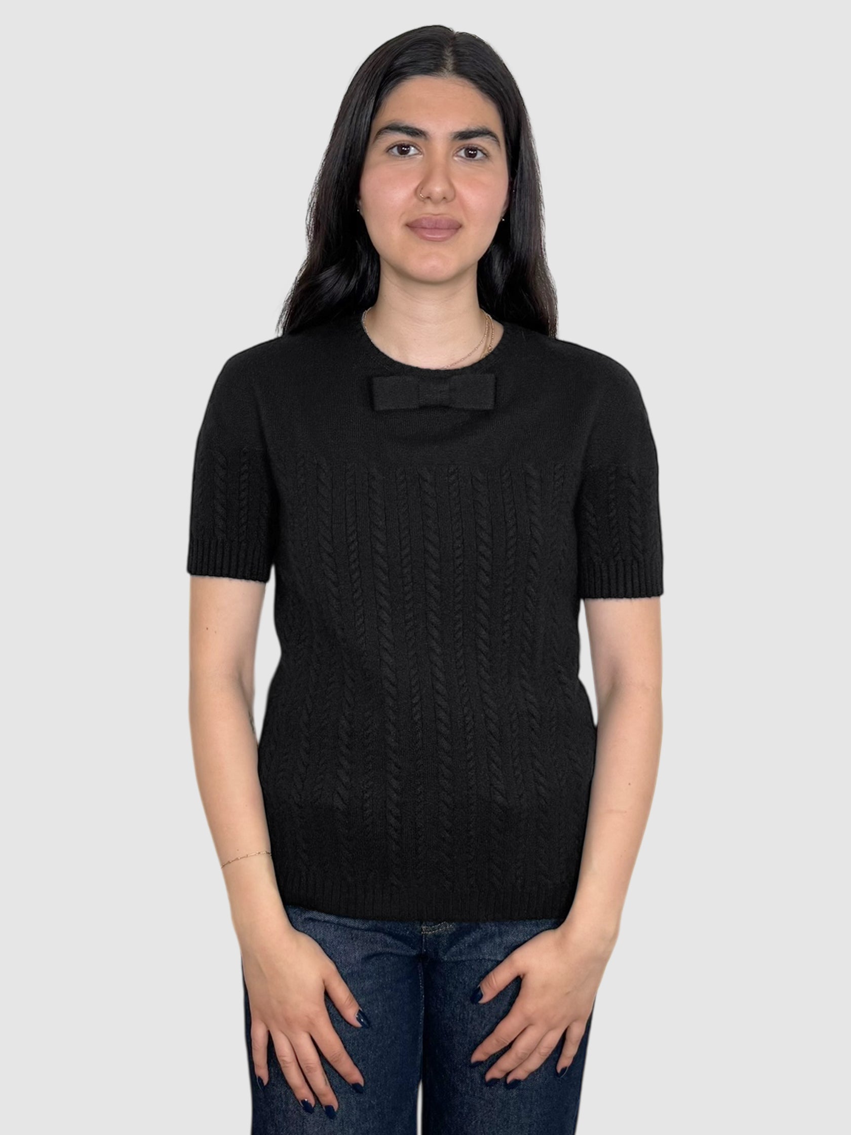 Bow Cashmere Top