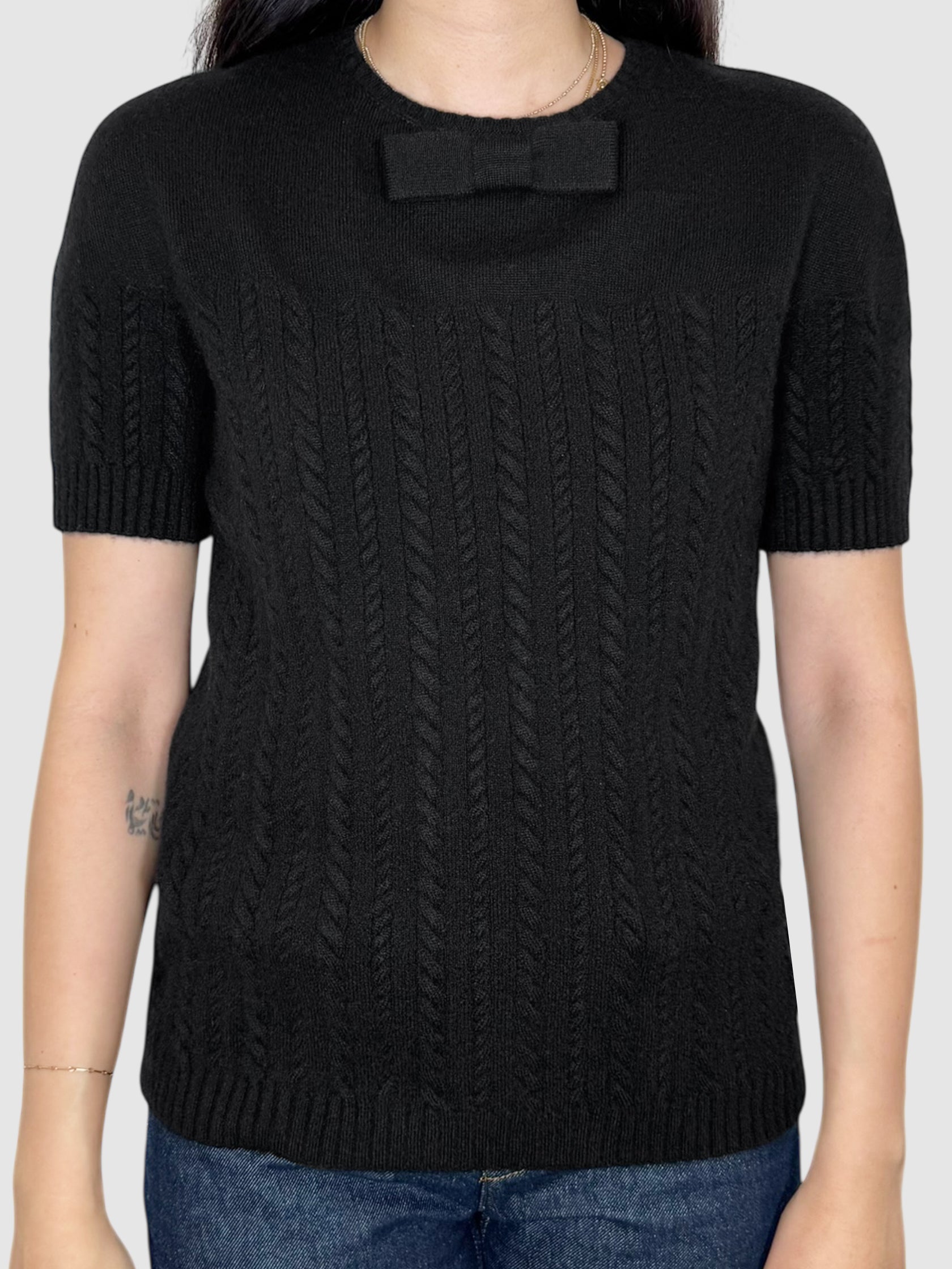 Bow Cashmere Top