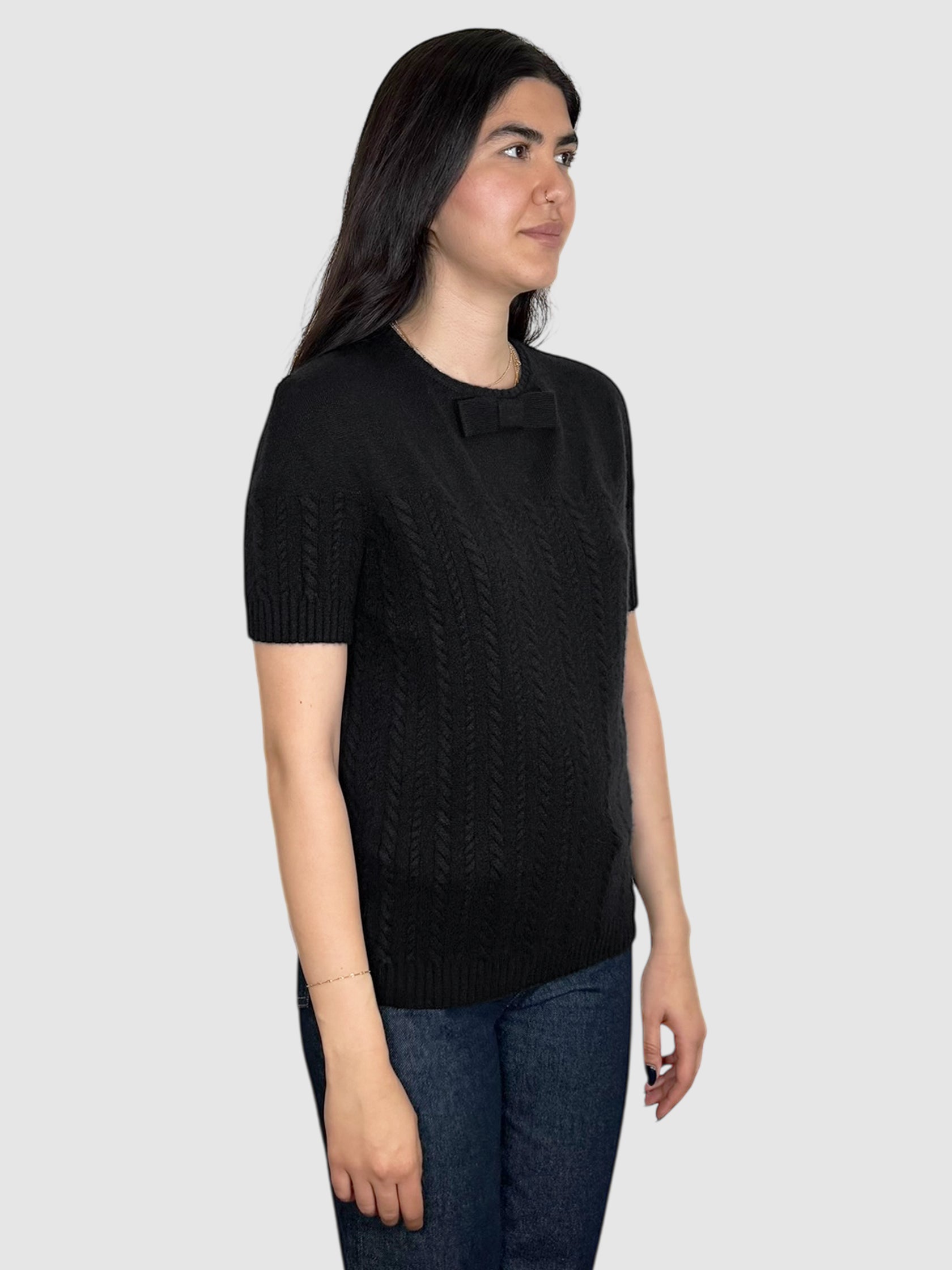 Bow Cashmere Top