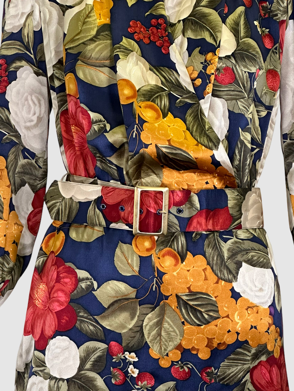 Floral Print Silk Maxi Dress - Size 6