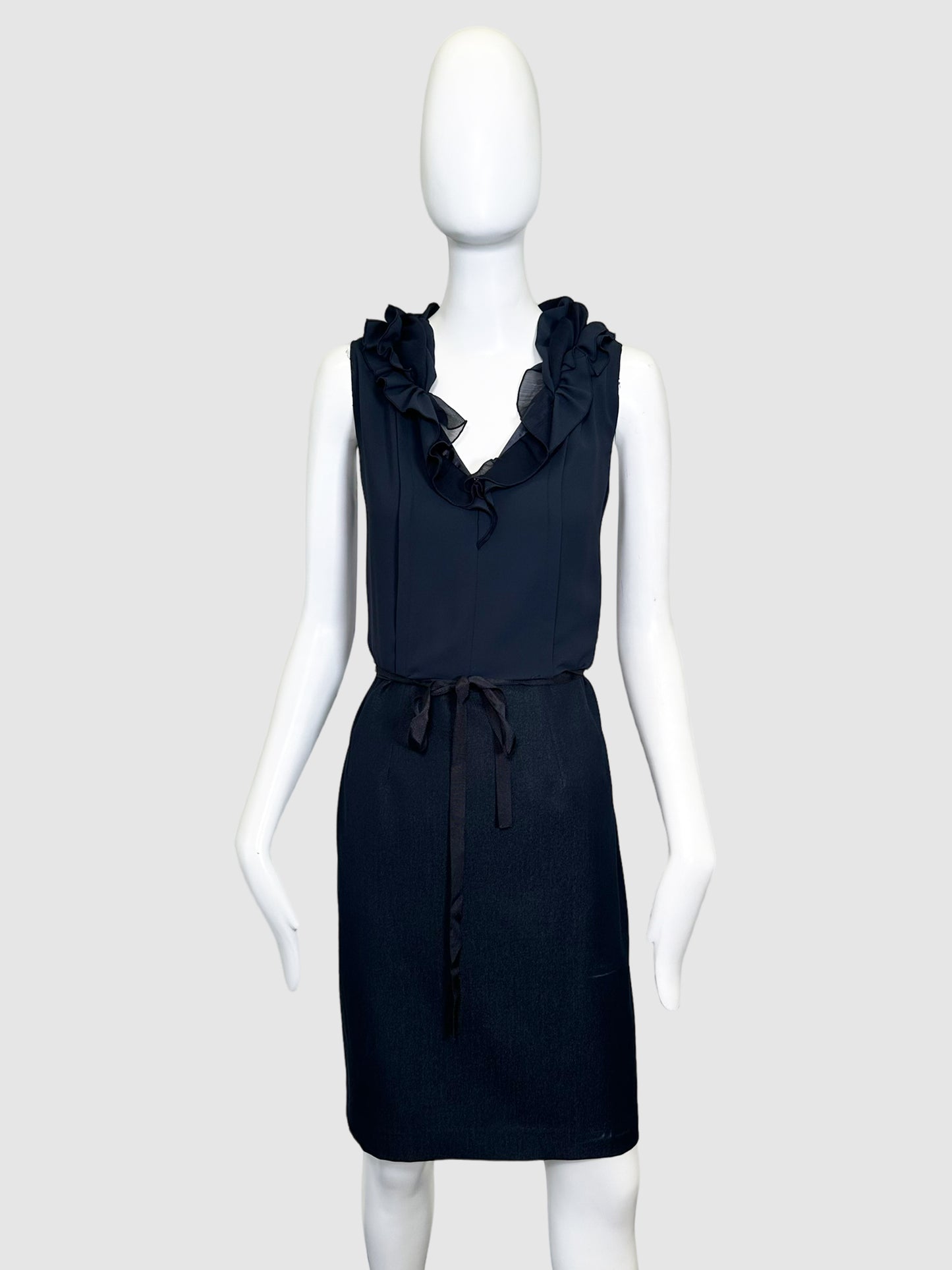 Elie Tahari Ruffled Sleeveless Dress - Size 14