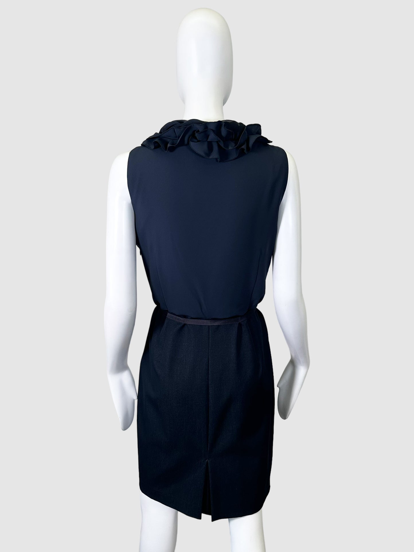 Elie Tahari Ruffled Sleeveless Dress - Size 14