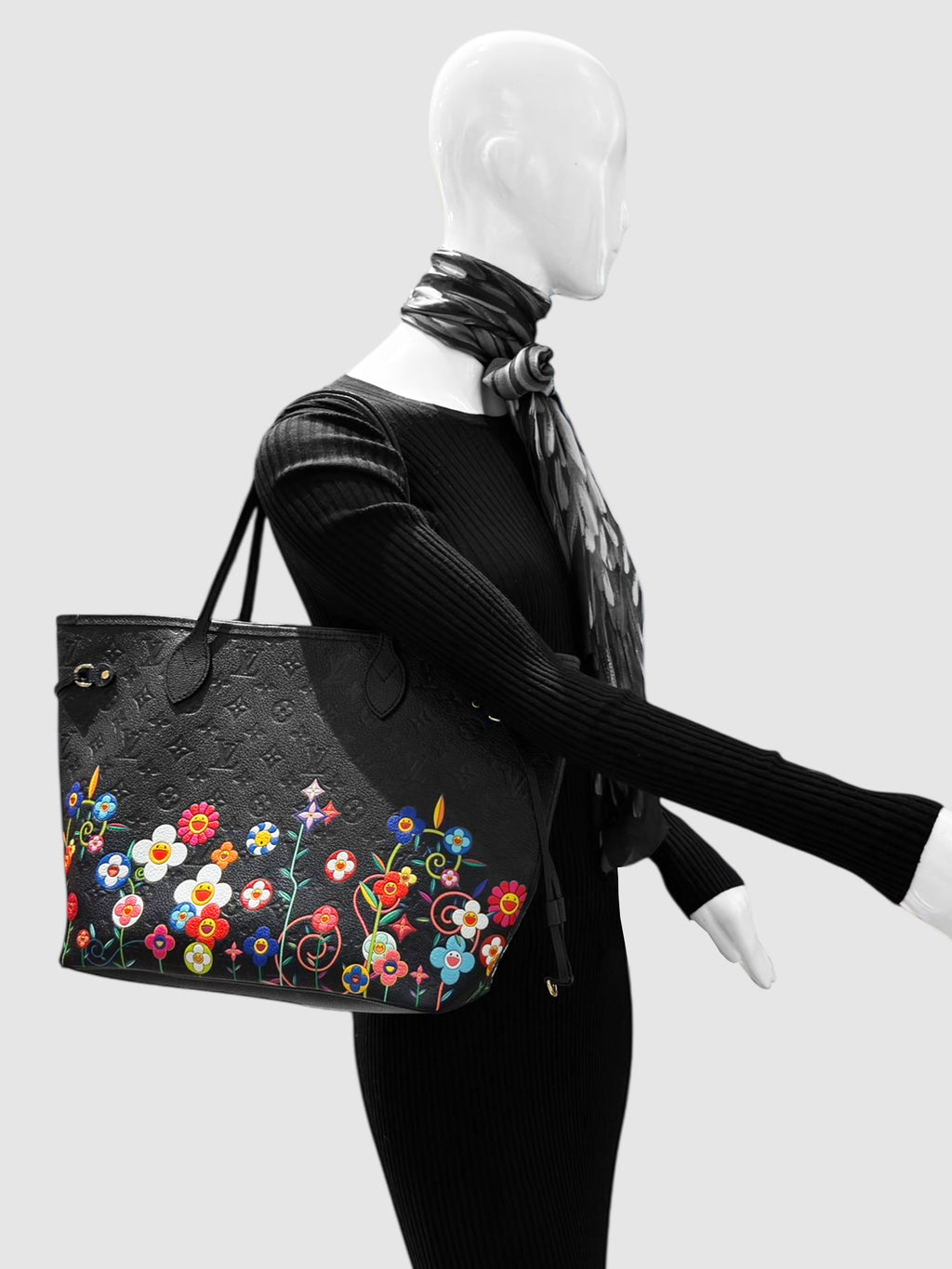 Neverfull MM Flower Tote