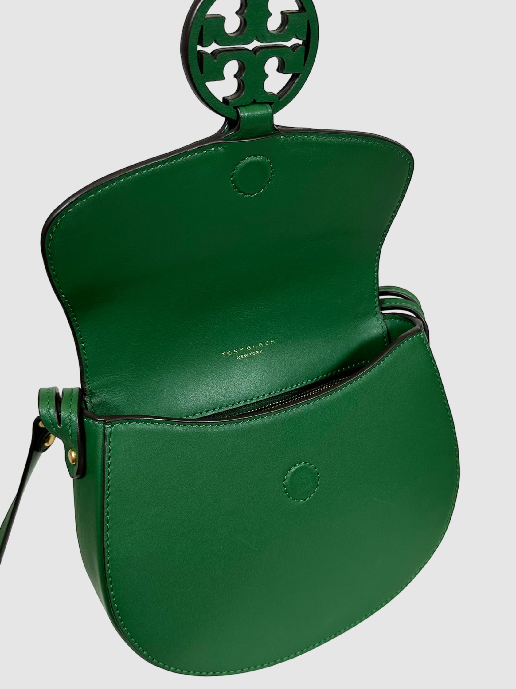 Tory Burch Miller Metal Logo Leather Crossbody Bag