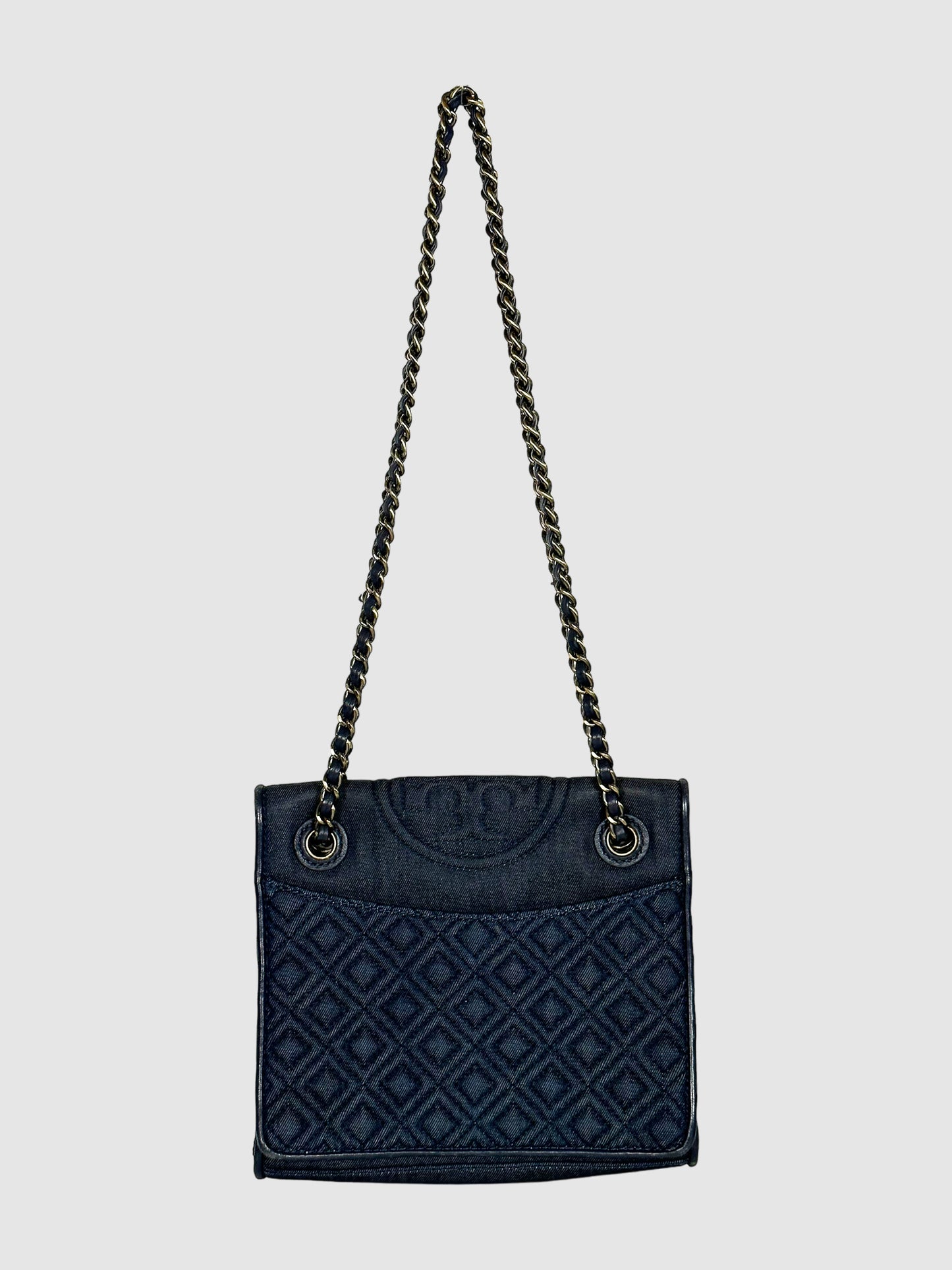 Tory Burch Denim Quilted Chain Bag