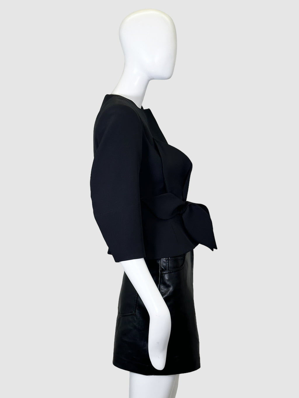 Ted Baker Zipped Up Bow Accent Blazer - Size 0