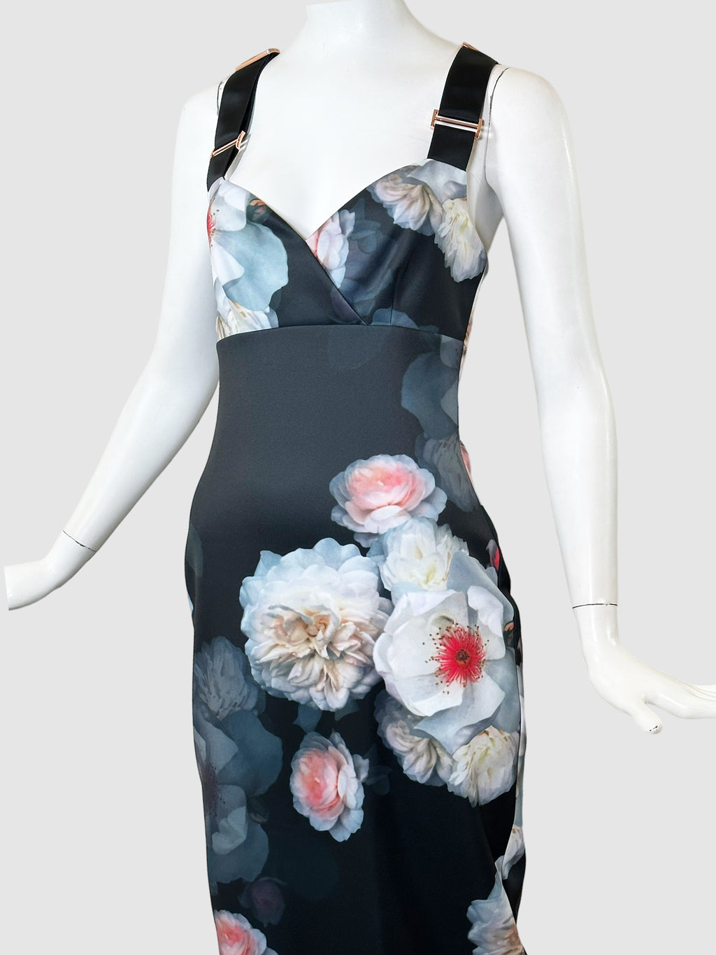 Ted Baker Floral Midi Dress - Size S