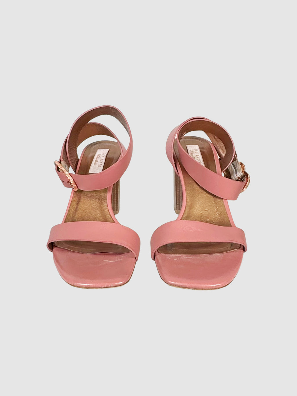 Leather Ankle Strap Sandals - Size 39.5