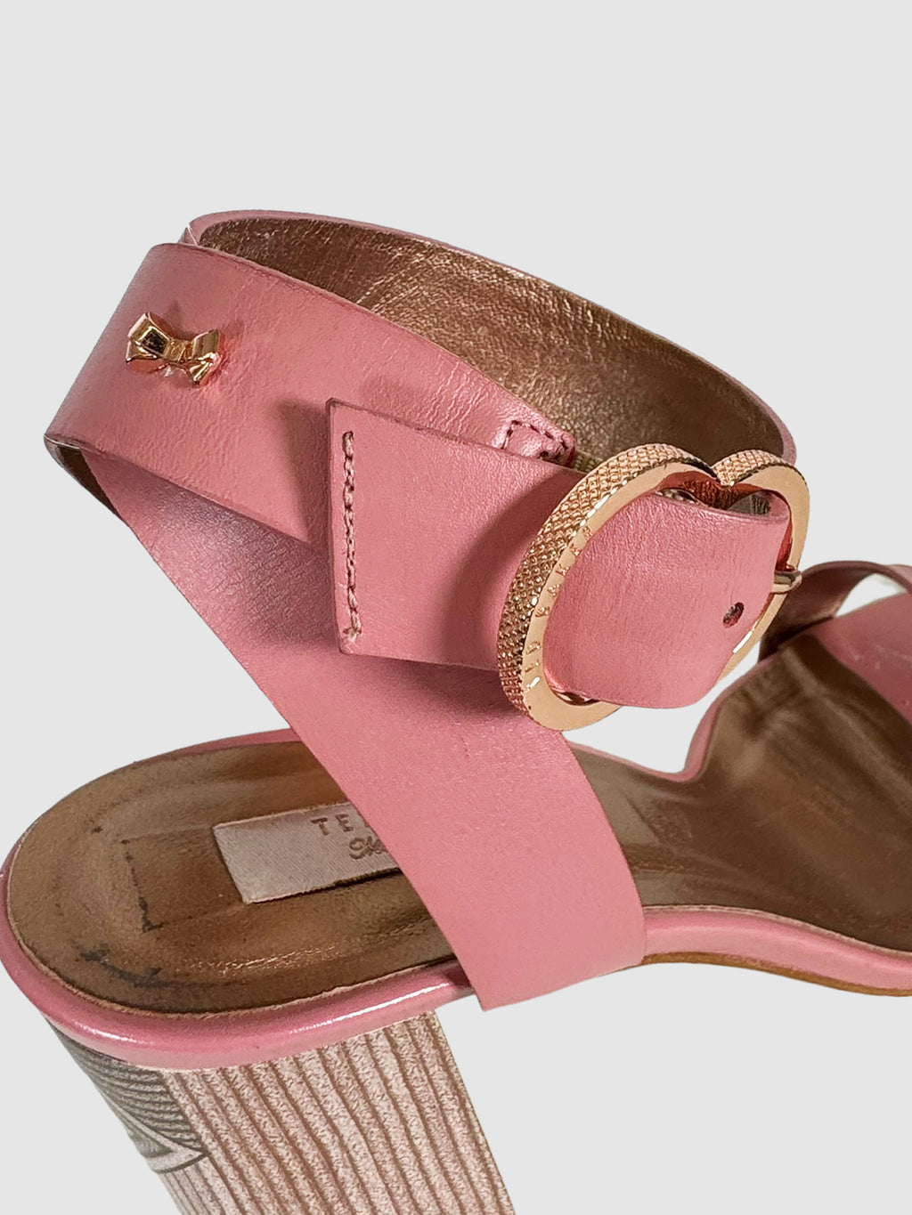 Leather Ankle Strap Sandals - Size 39.5