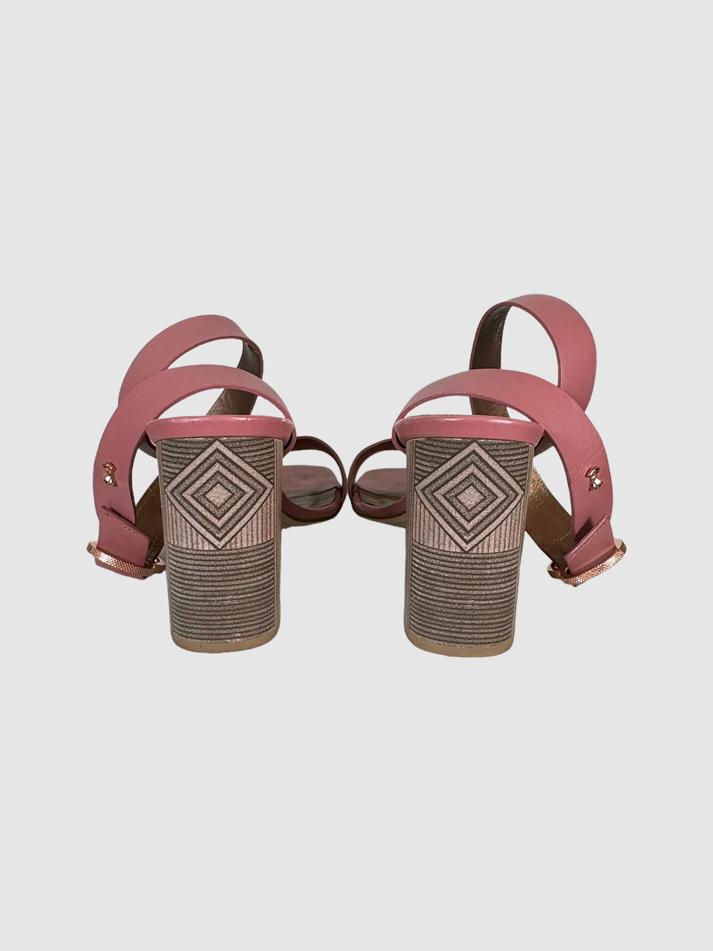 Leather Ankle Strap Sandals - Size 39.5