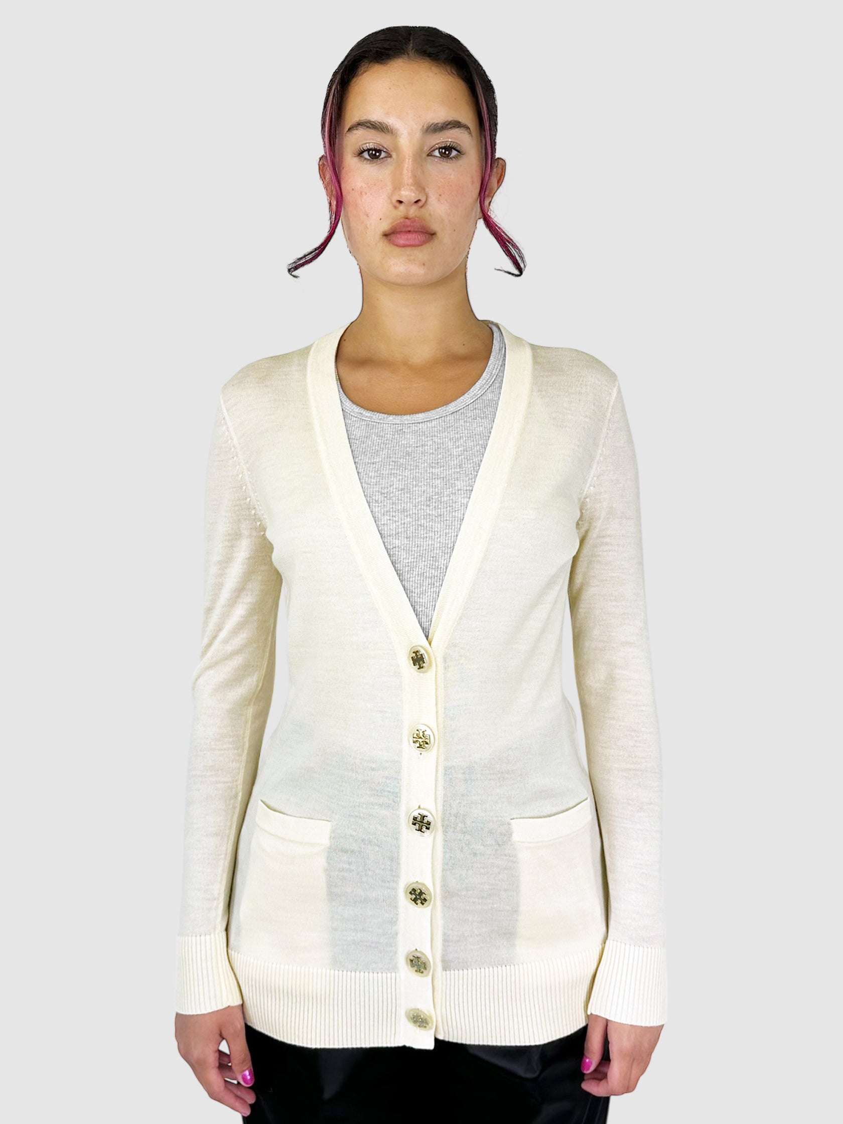 Logo Button Cardigan