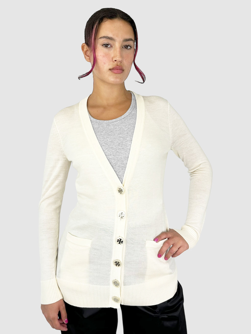 Logo Button Cardigan