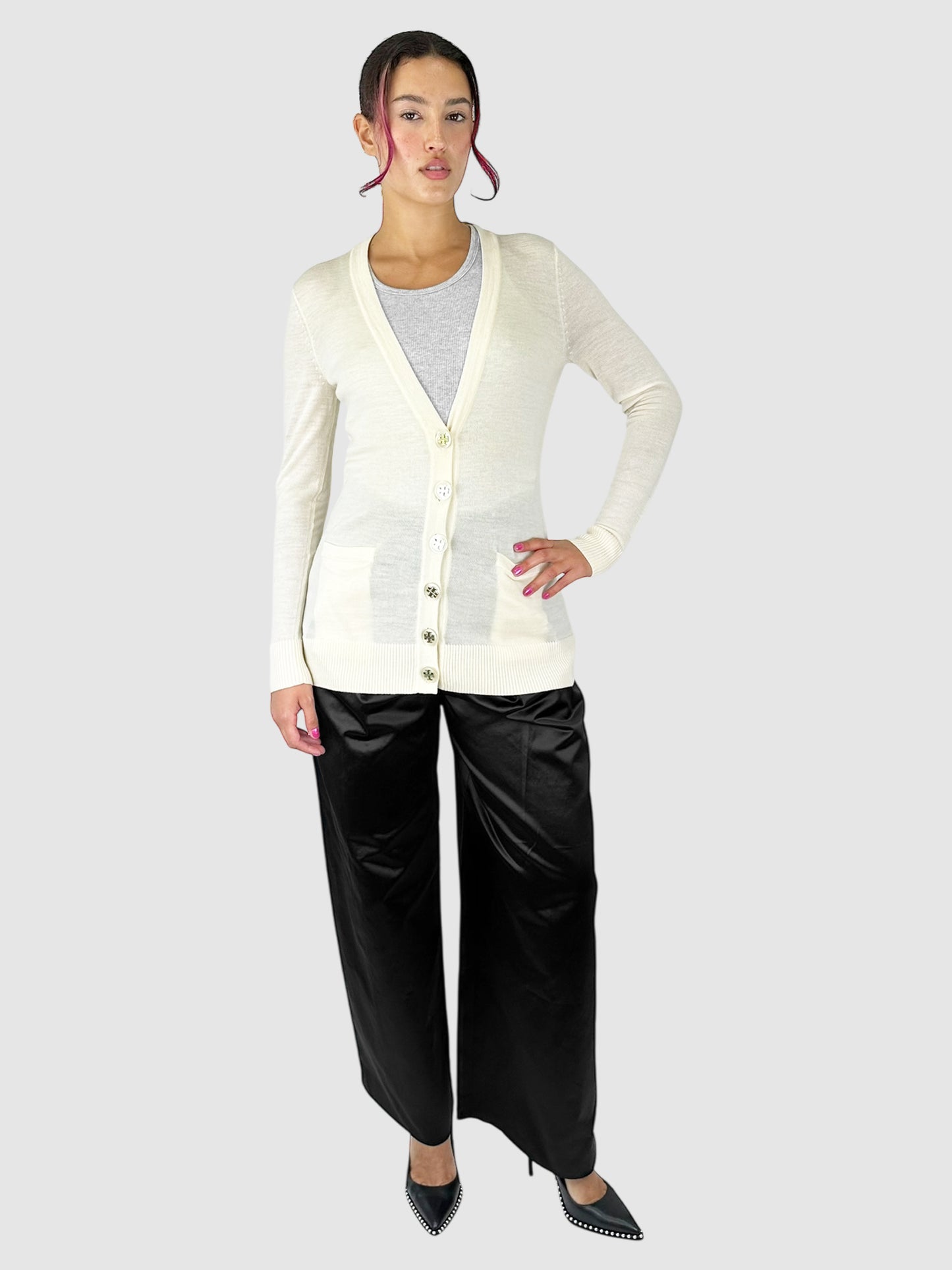Logo Button Cardigan