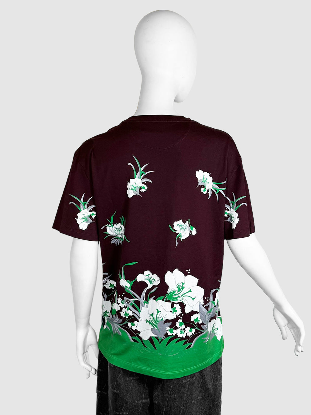 Floral Print Crewneck T-Shirt - Size L