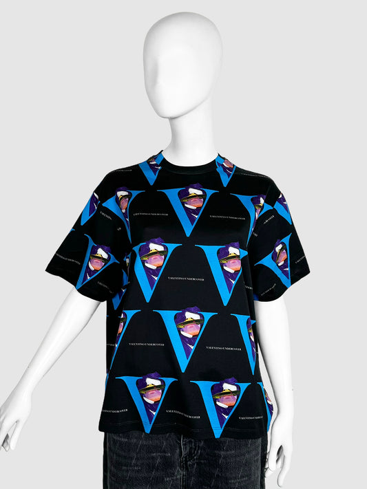 Undercover UFO Face Graphic T-Shirt - Size XS