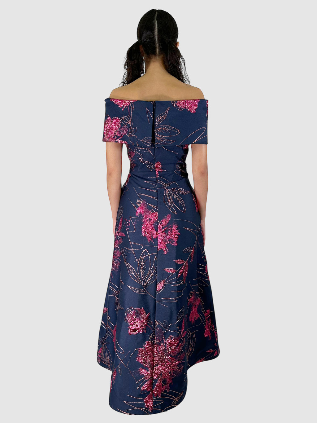 Floral Off-the-Shoulder Maxi Dress - Size 10