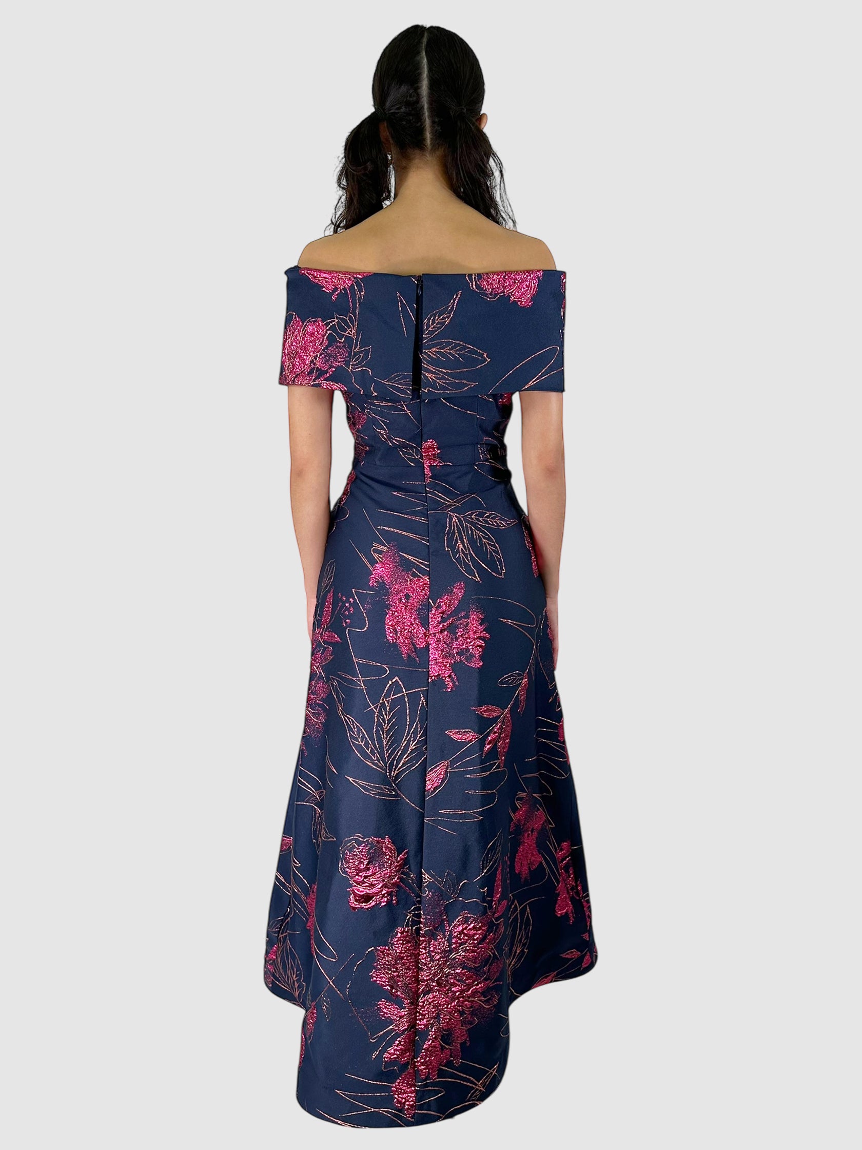 Floral Off-the-Shoulder Maxi Dress - Size 10