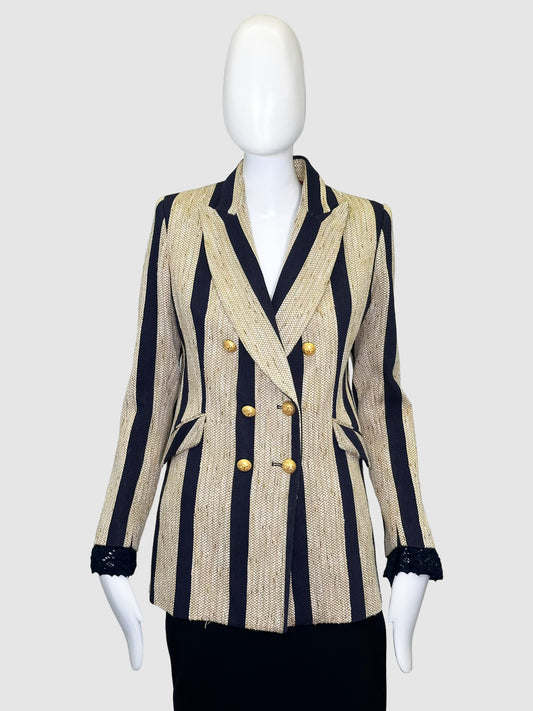 The Extreme Collection Striped Tweed Blazer - Size 42(L)