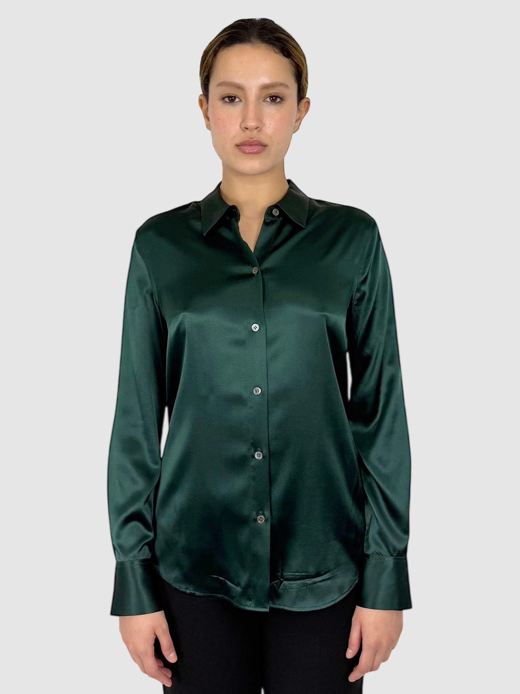 Silk Button-Up Top