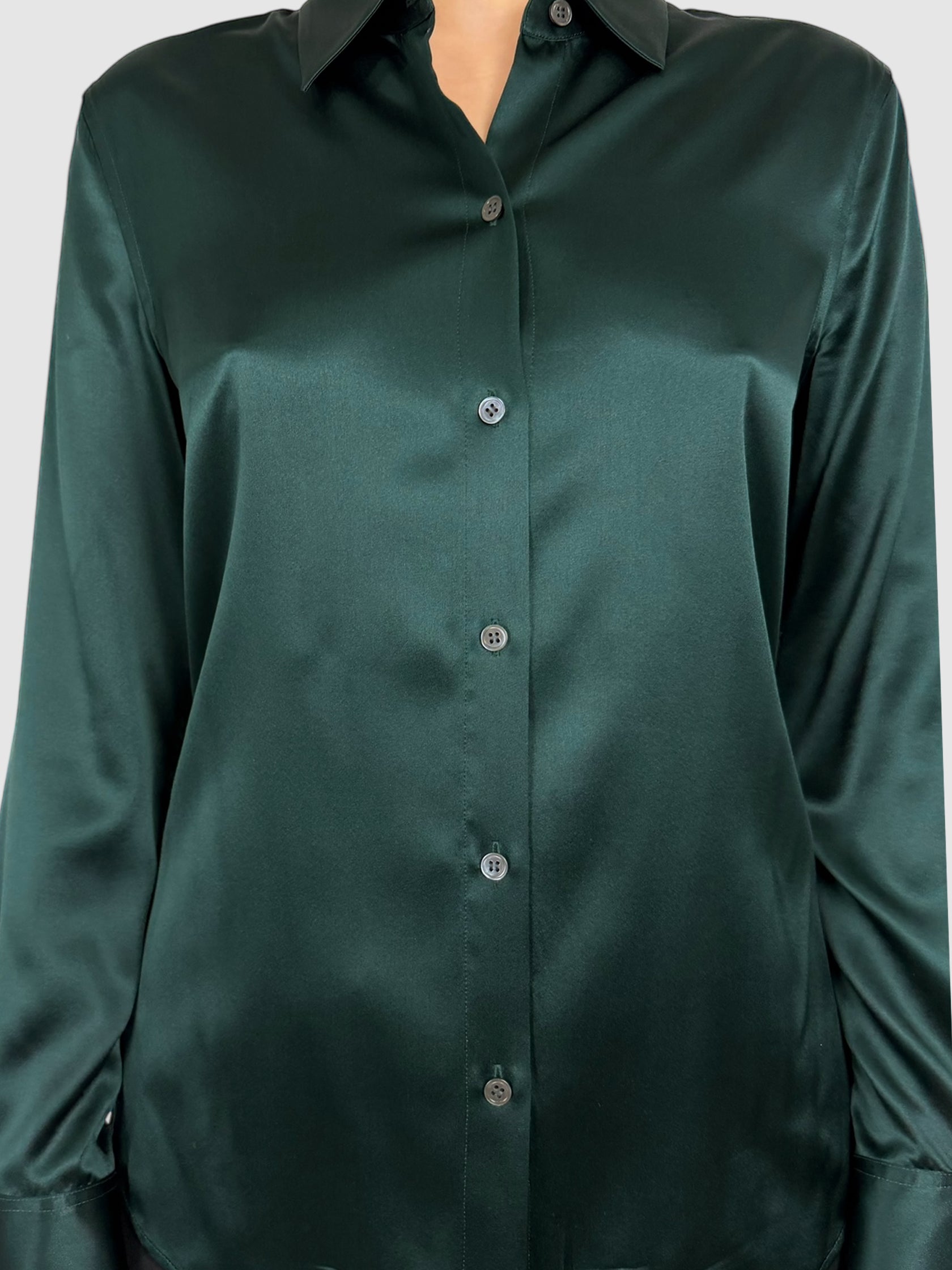 Silk Button-Up Top