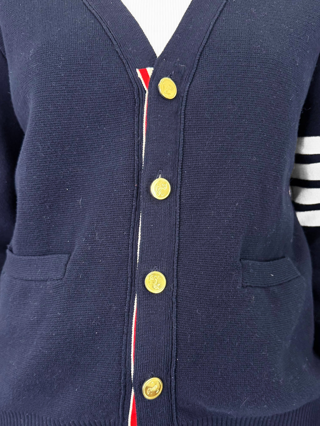4-Bar Button-Up Cardigan