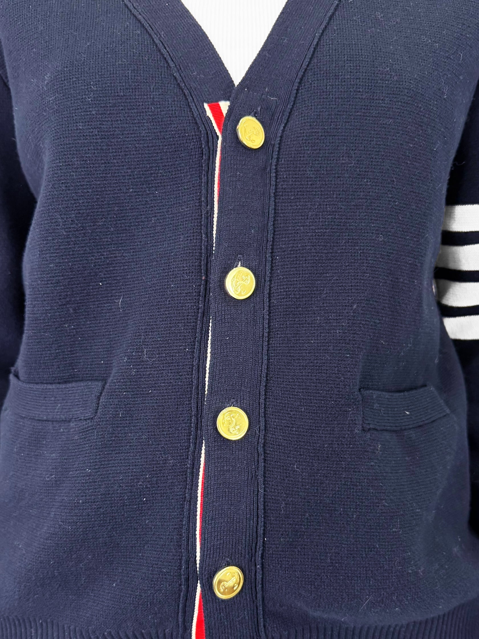4-Bar Button-Up Cardigan