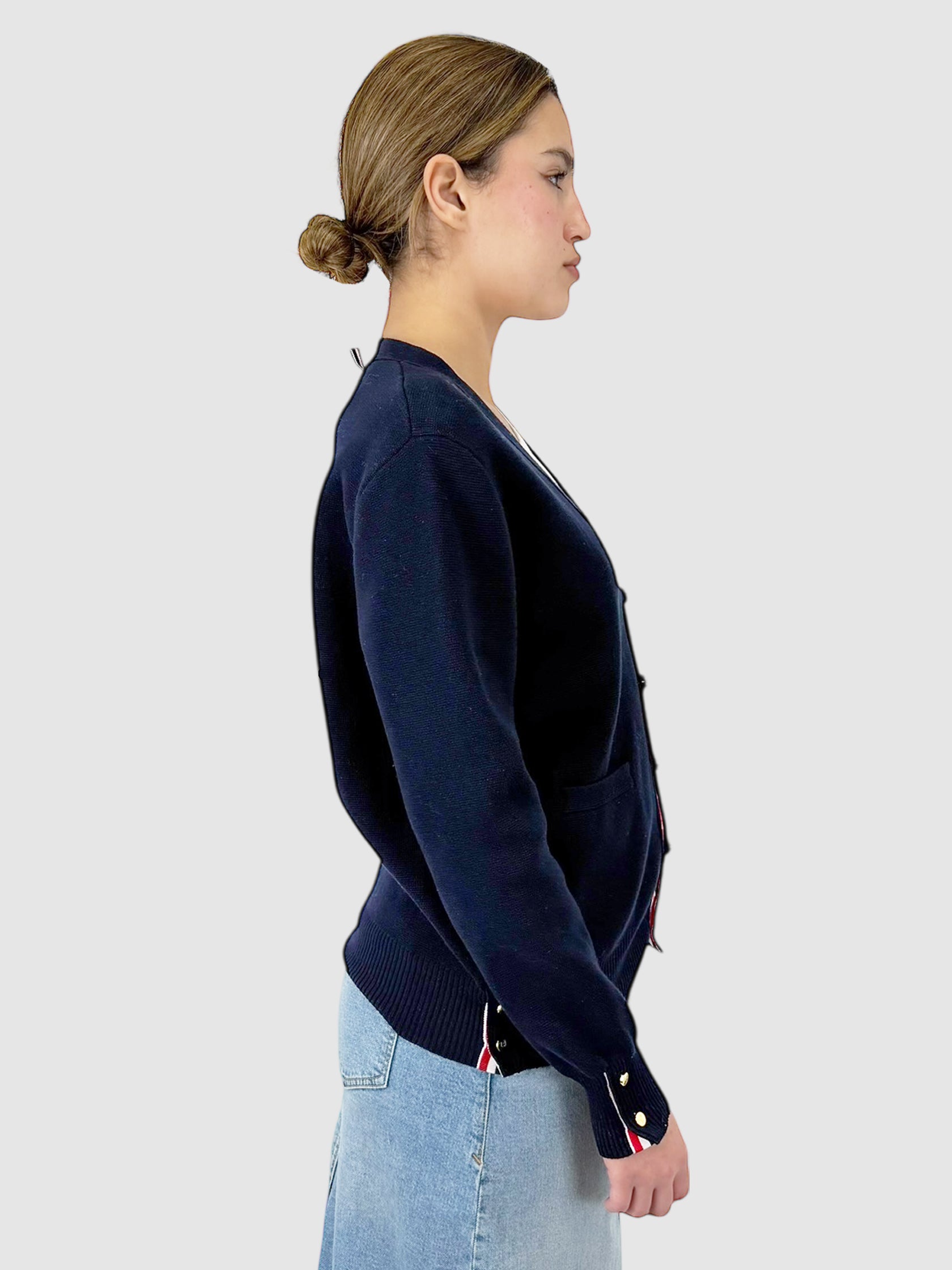 4-Bar Button-Up Cardigan