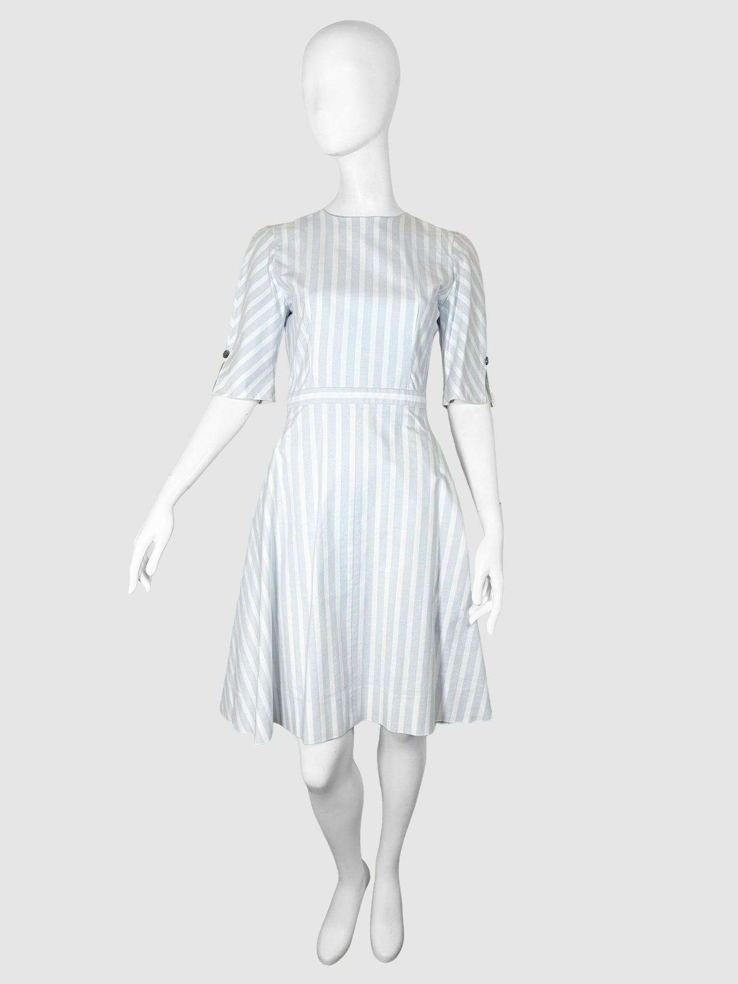 Stripe Fit and Flare Dress - Size 44